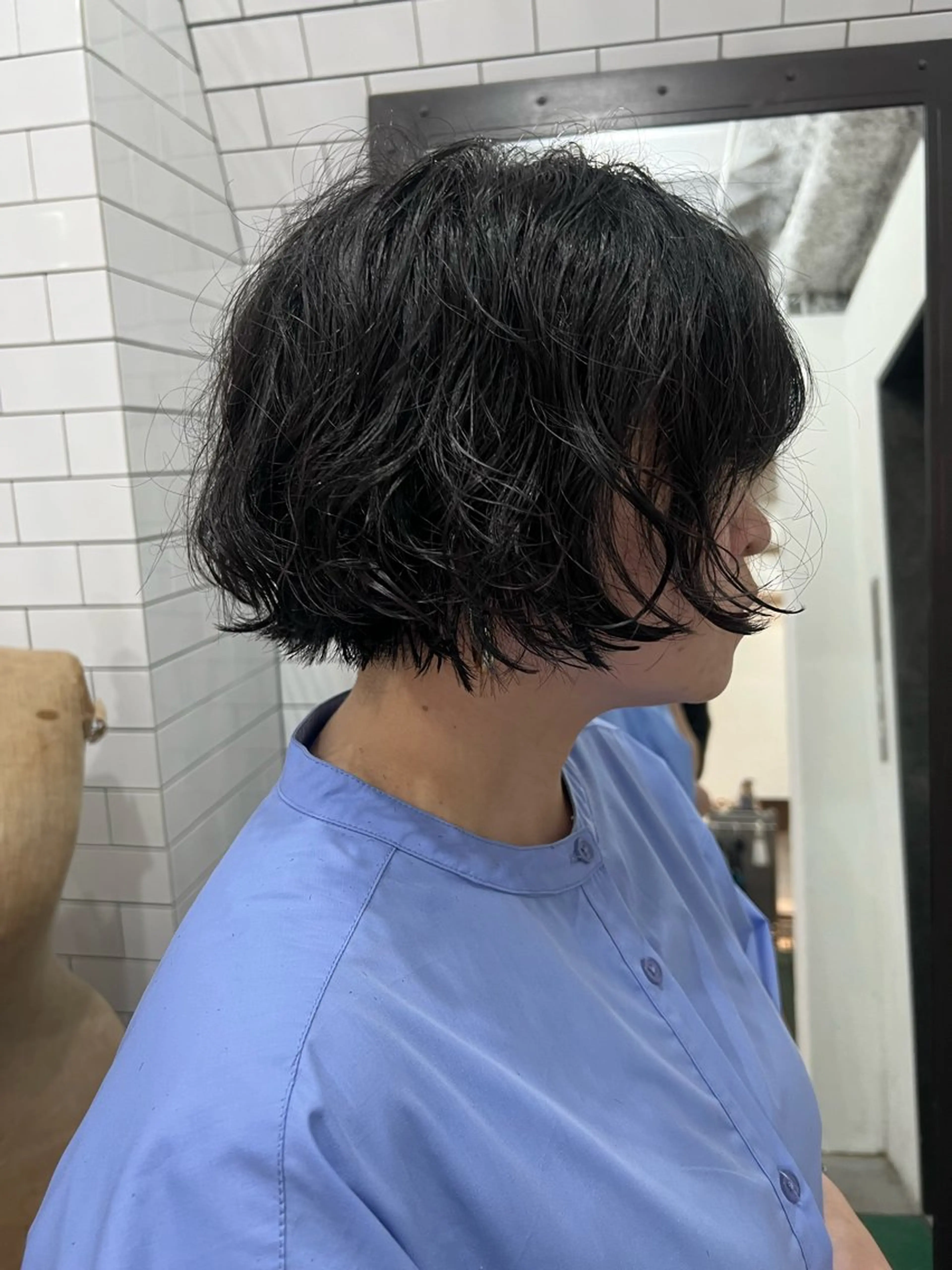 ショート カット パーマ 紙屋町ショート /ボブ　パーマ河内蓮のヘアスタイル