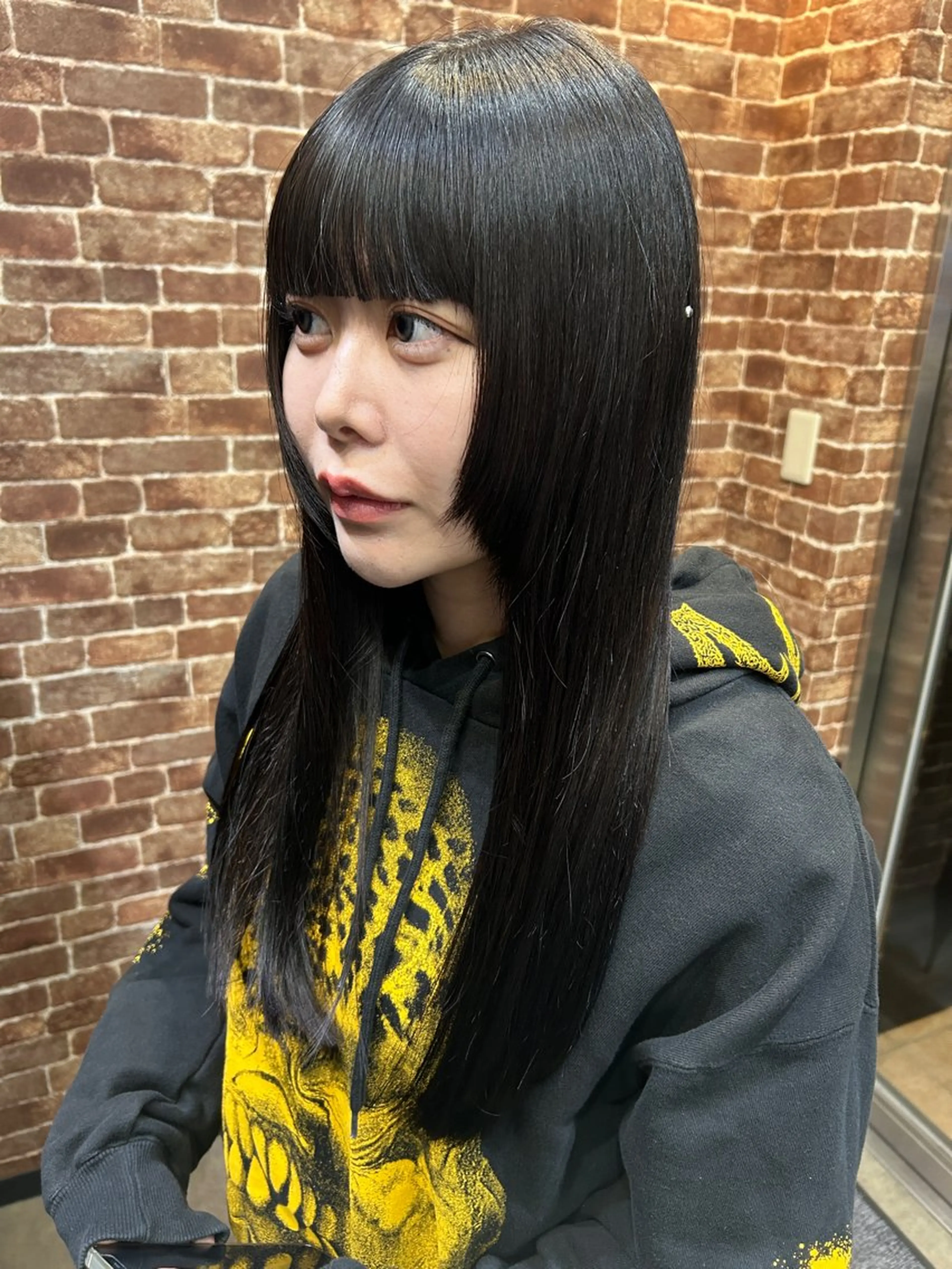 ロング カラー カット ヘアカラー ヘアセット 久木原 ゆりのヘアスタイル