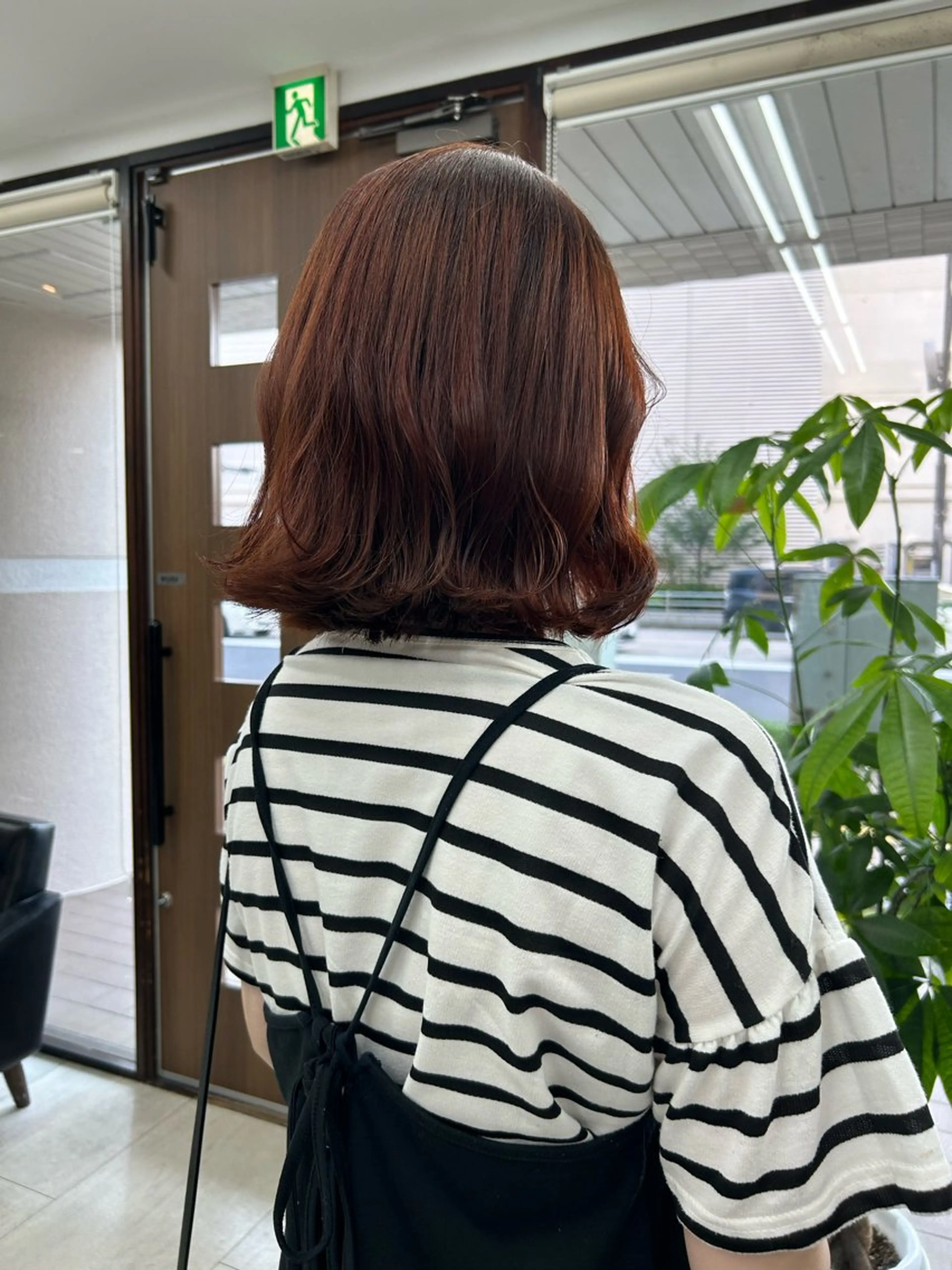 ミディアム オレンジブラウン ダブルカラー/韓国 ヘア/さわのあかねのヘアスタイル