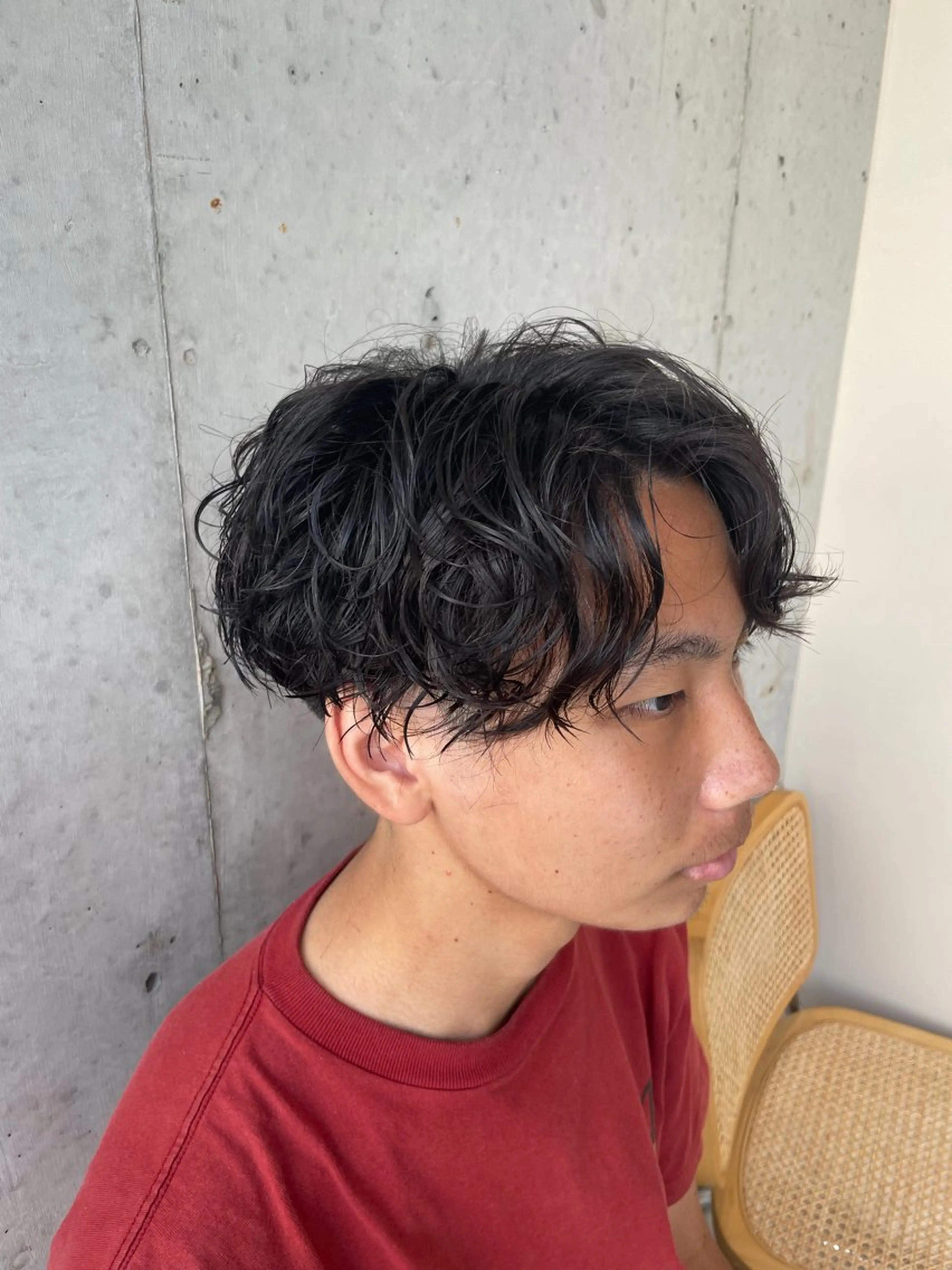 メンズ メンズパーマ カット パーマ 虻川 天秀のヘアスタイル