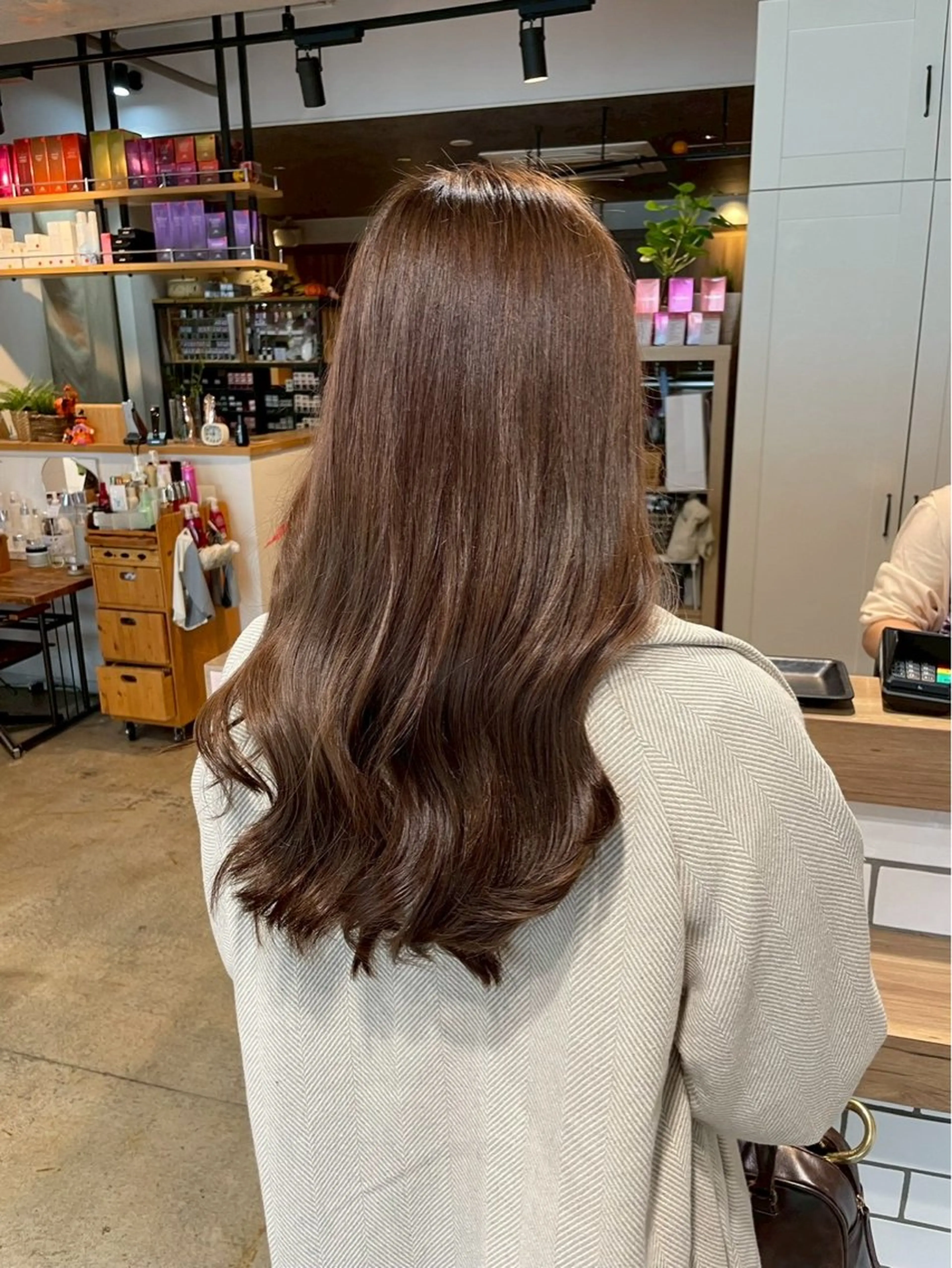 セミロング レイヤーカット カット ヘアカラー ボブ/透明感カラー/ あかねのヘアスタイル