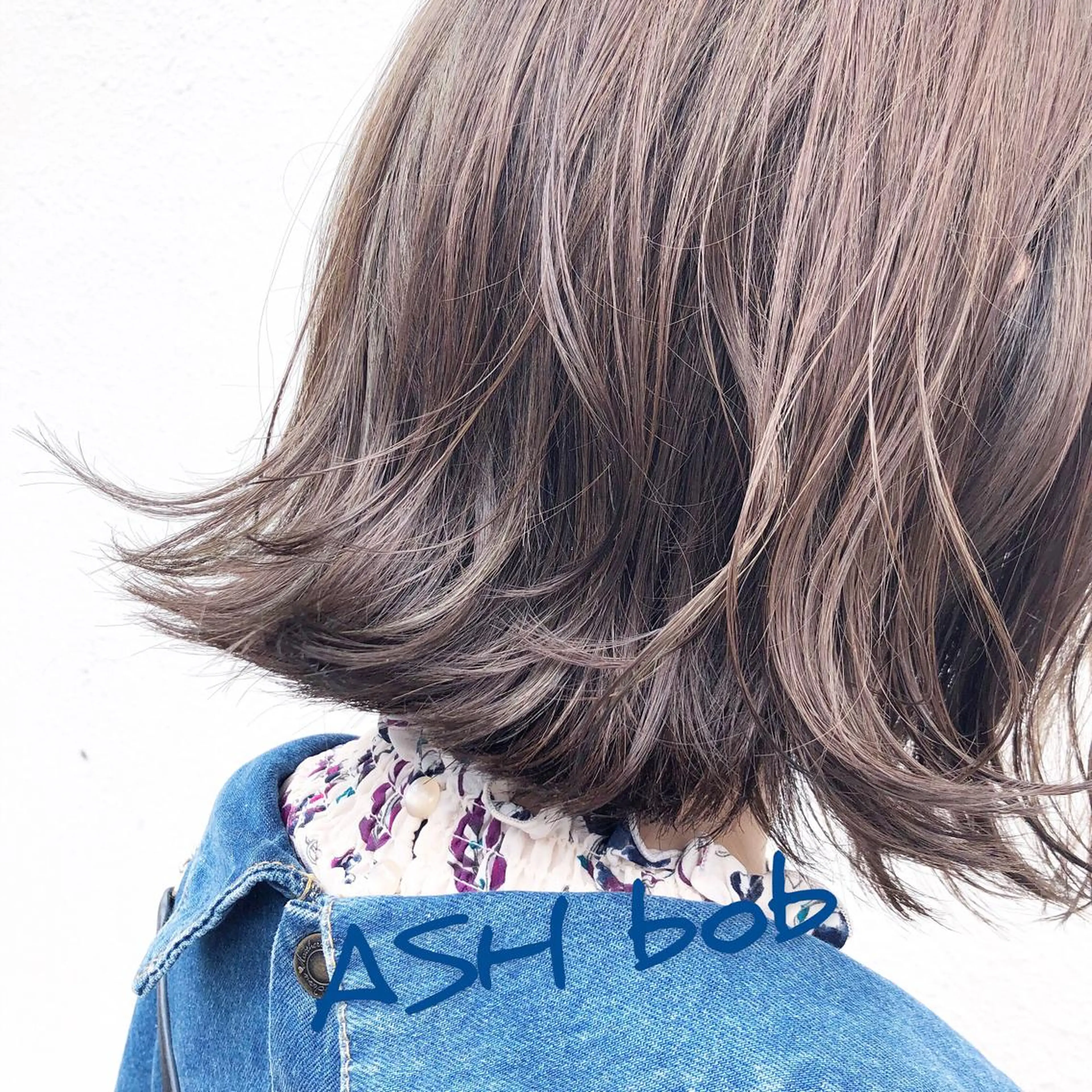 ミディアム カラー パーマ ヘアアレンジ アッシュ 【白髪ぼかし 専門GBG】自由が丘のヘアスタイル