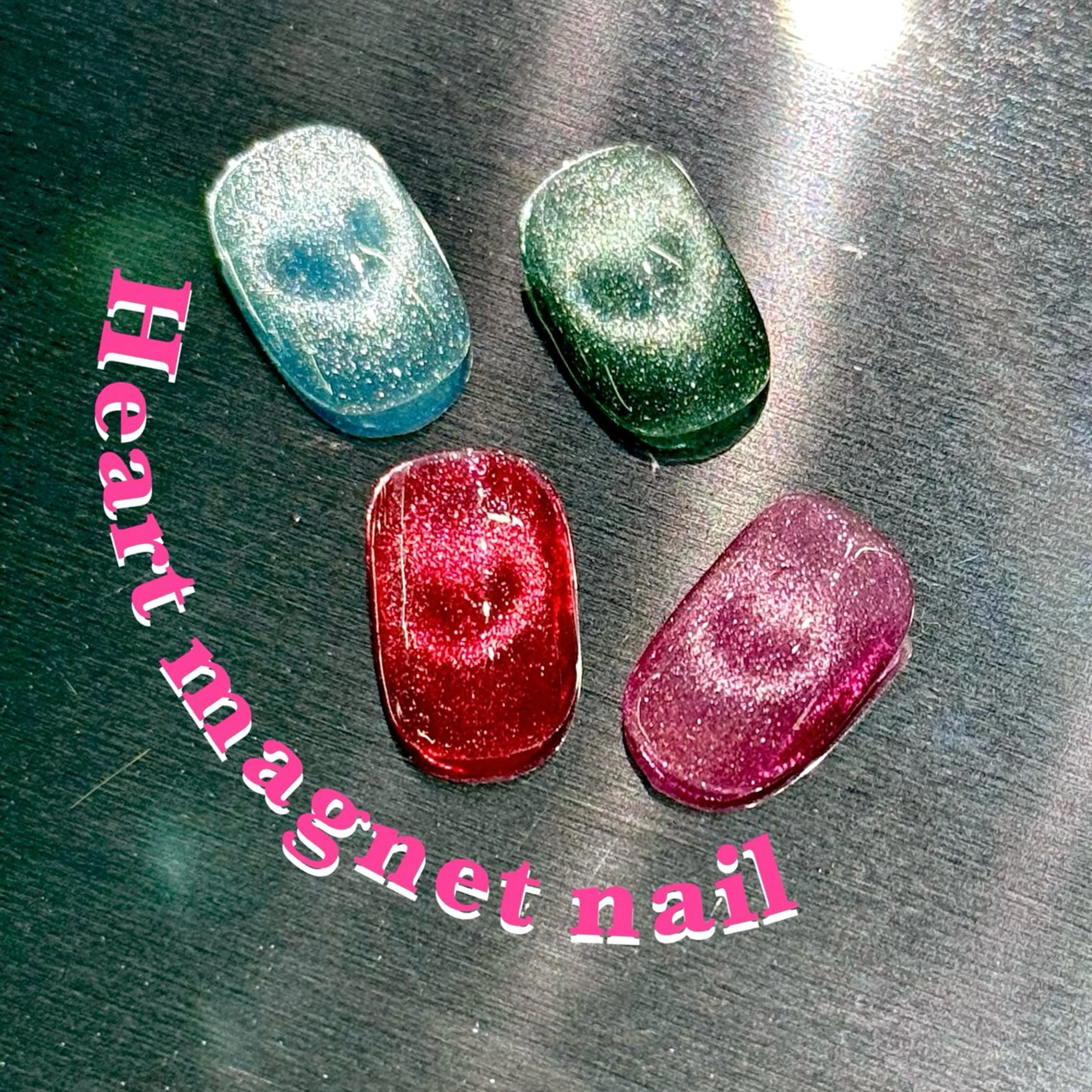 ネイル ハート マグネットネイル Sayumi nailのネイルデザイン