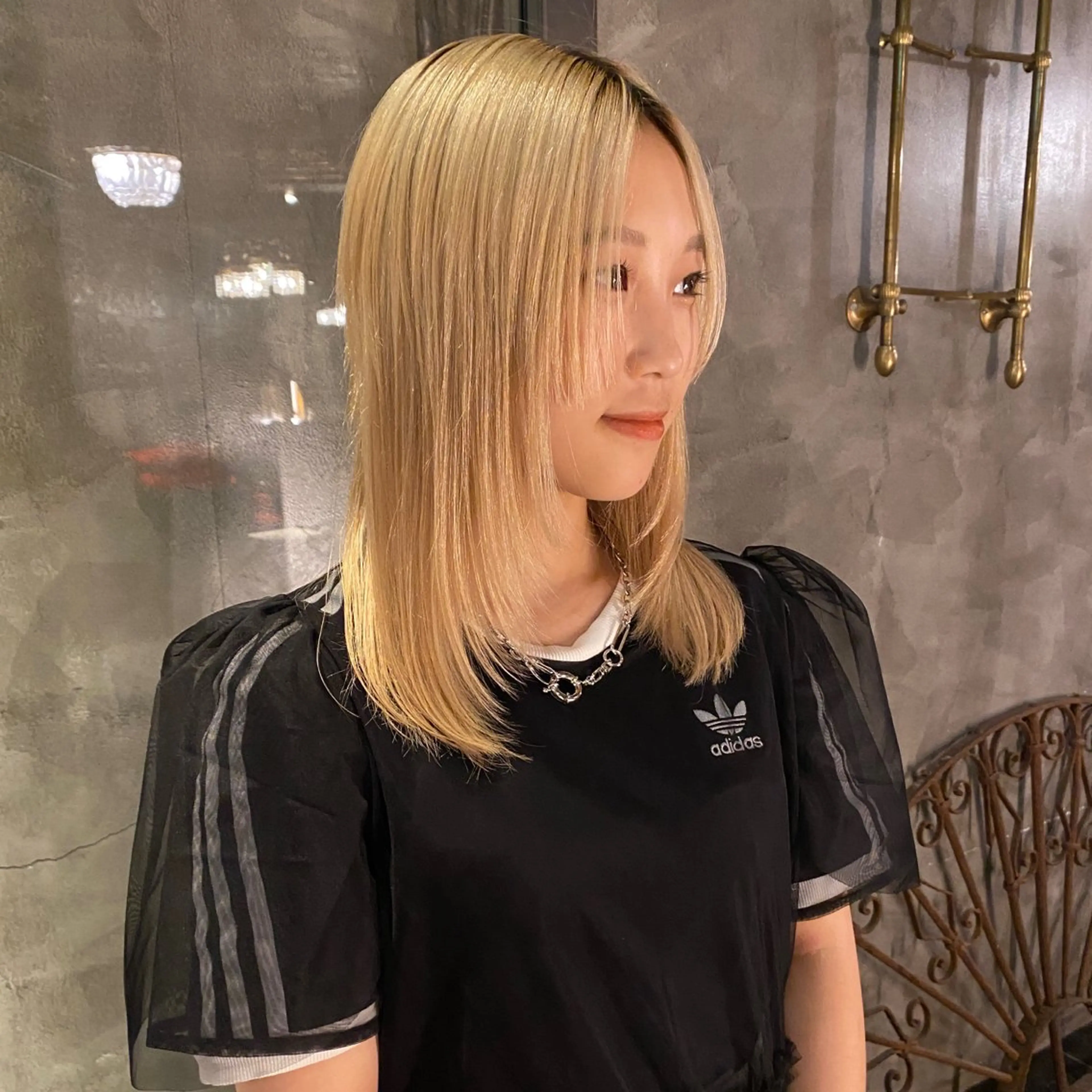 ミディアム 顔まわりレイヤー レイヤーカット カット トリートメント メンズヘア/パーマ/ SHOUTOのヘアスタイル