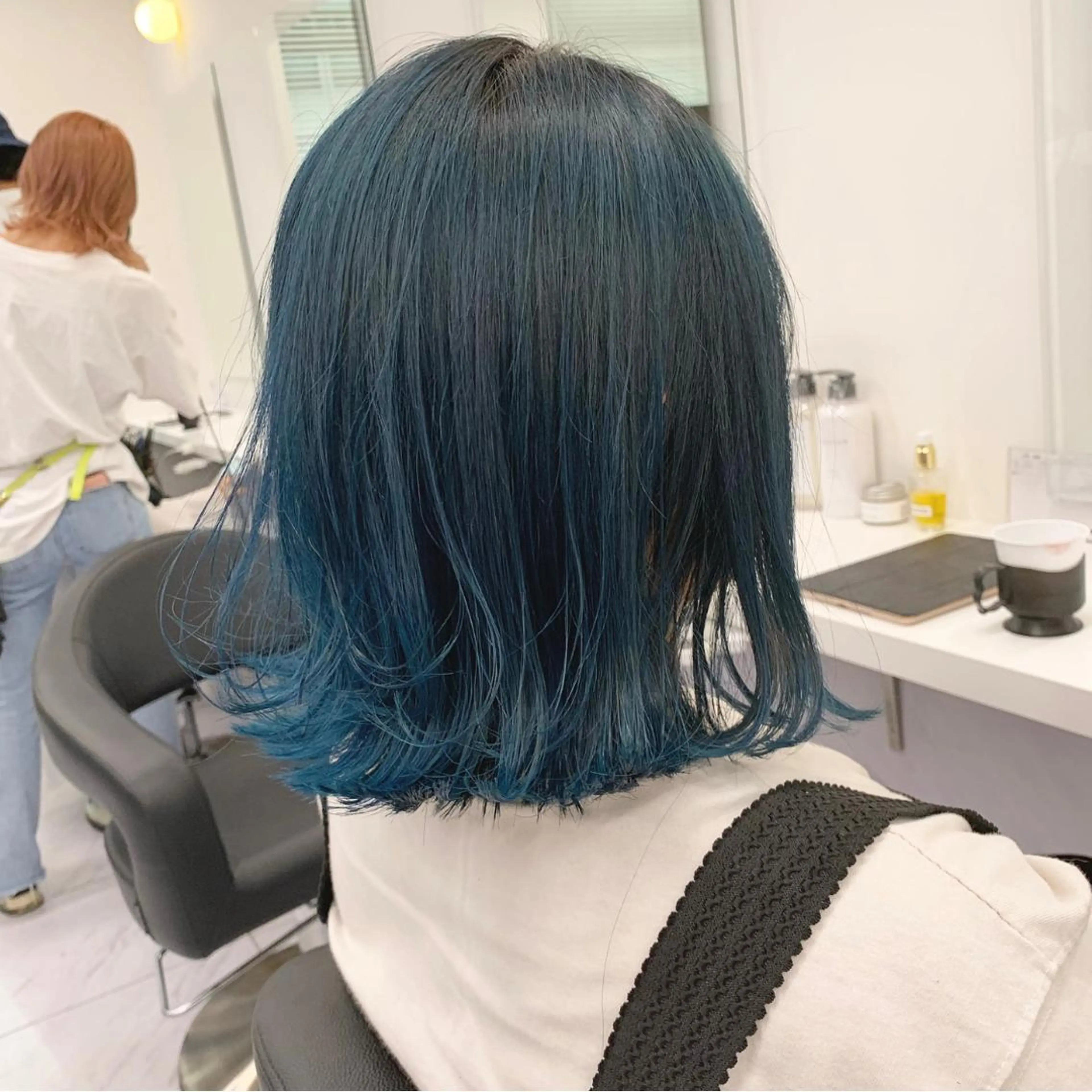 ミディアム カラー ヘアアレンジ ブルーカラー 美髪矯正/透明感カラ ー🫧YUUKI🫧のヘアスタイル