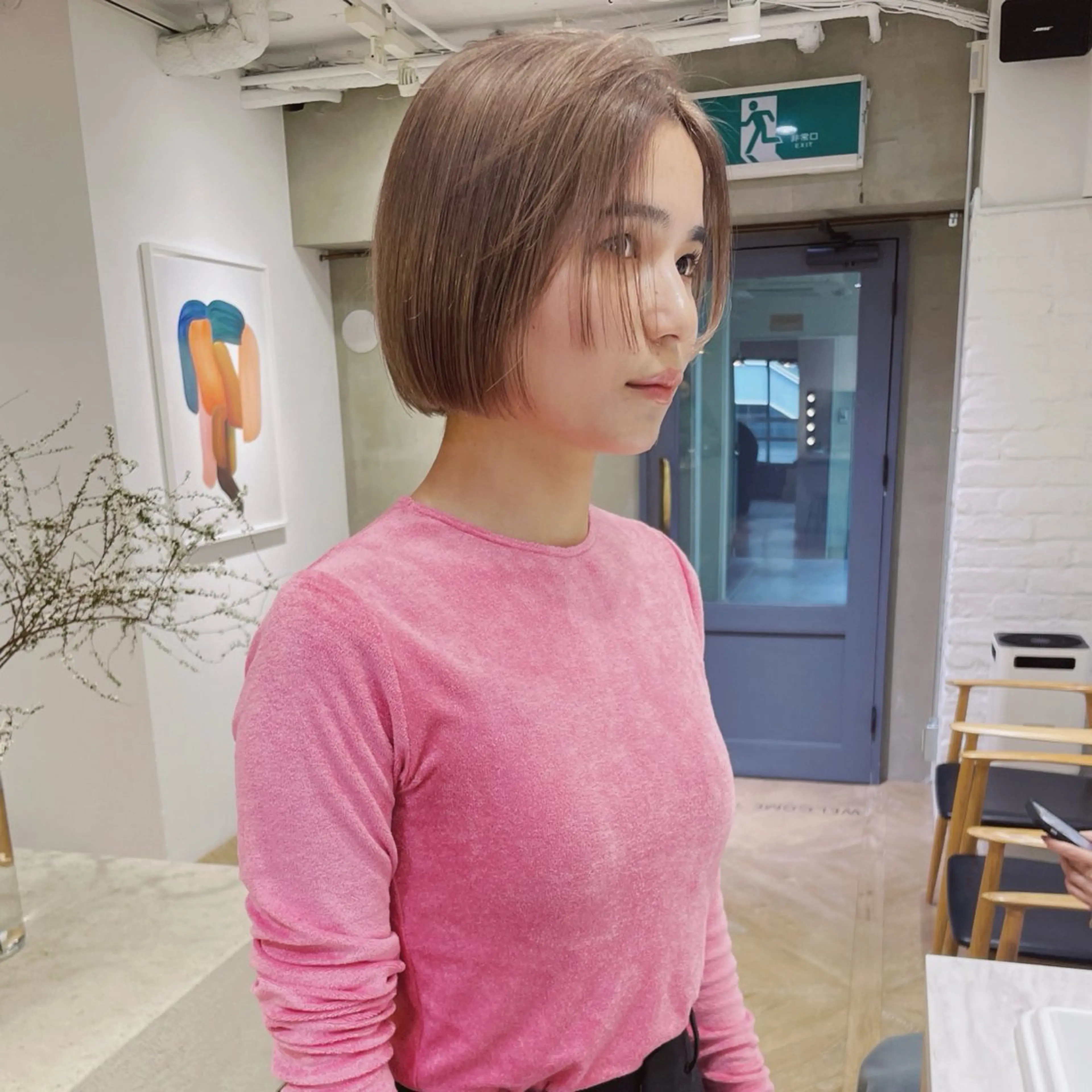 ミディアム ボブ レイヤーカット/暖色 カラー/mao🎀のヘアスタイル