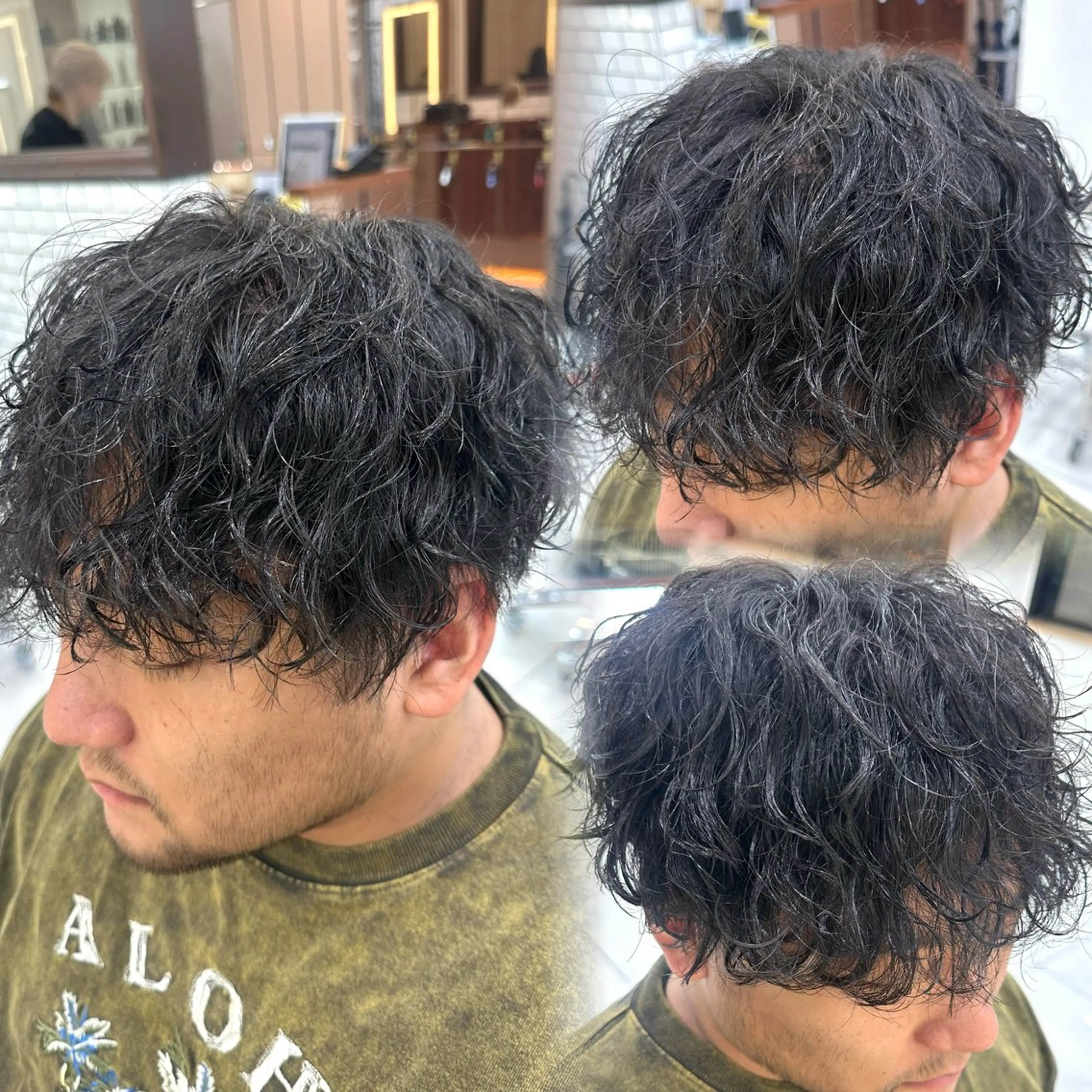 メンズ メンズパーマ 学生（メンズ向け） 白髪ぼかし/メッシュ ハイライト/ゆうとのヘアスタイル