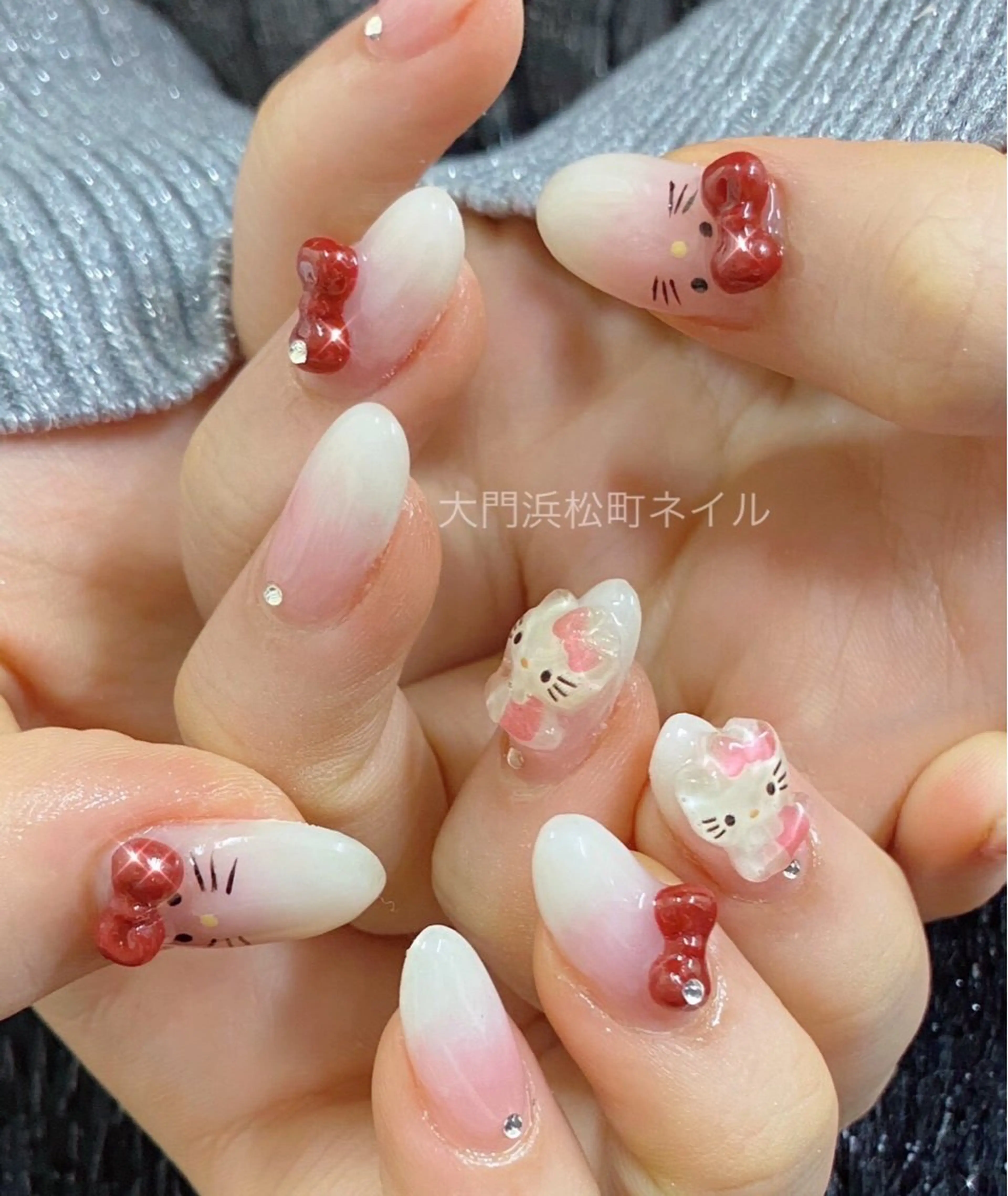 ネイル ボルドー フレンチネイル ガラスフレンチ マグネットネイル ミラーネイル ハンドネイル ハンドケア 大門浜松町 ネイルのネイルデザイン