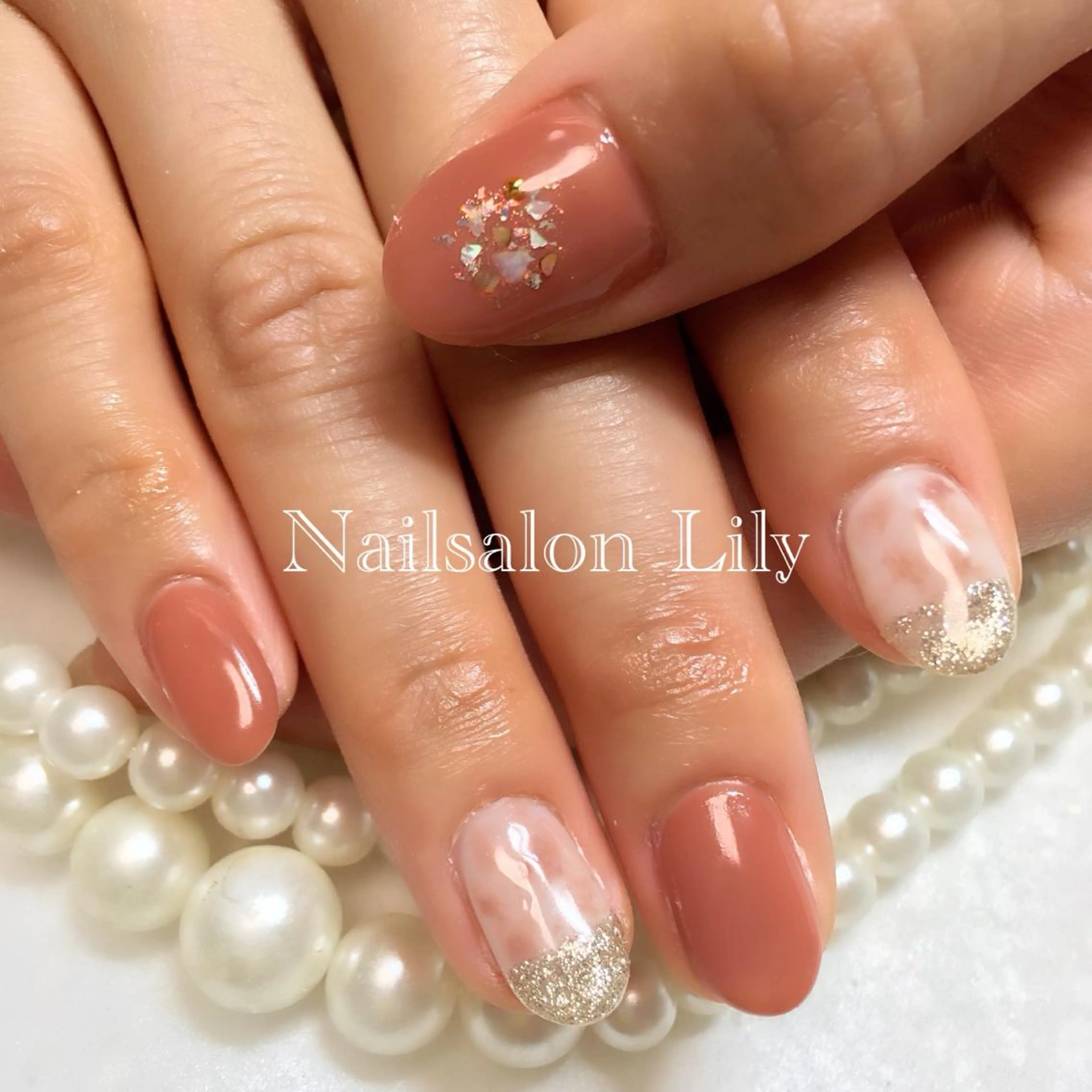 ネイル 大理石ネイル(マーブル) Lily*nail 🌻Mii🌻のネイルデザイン