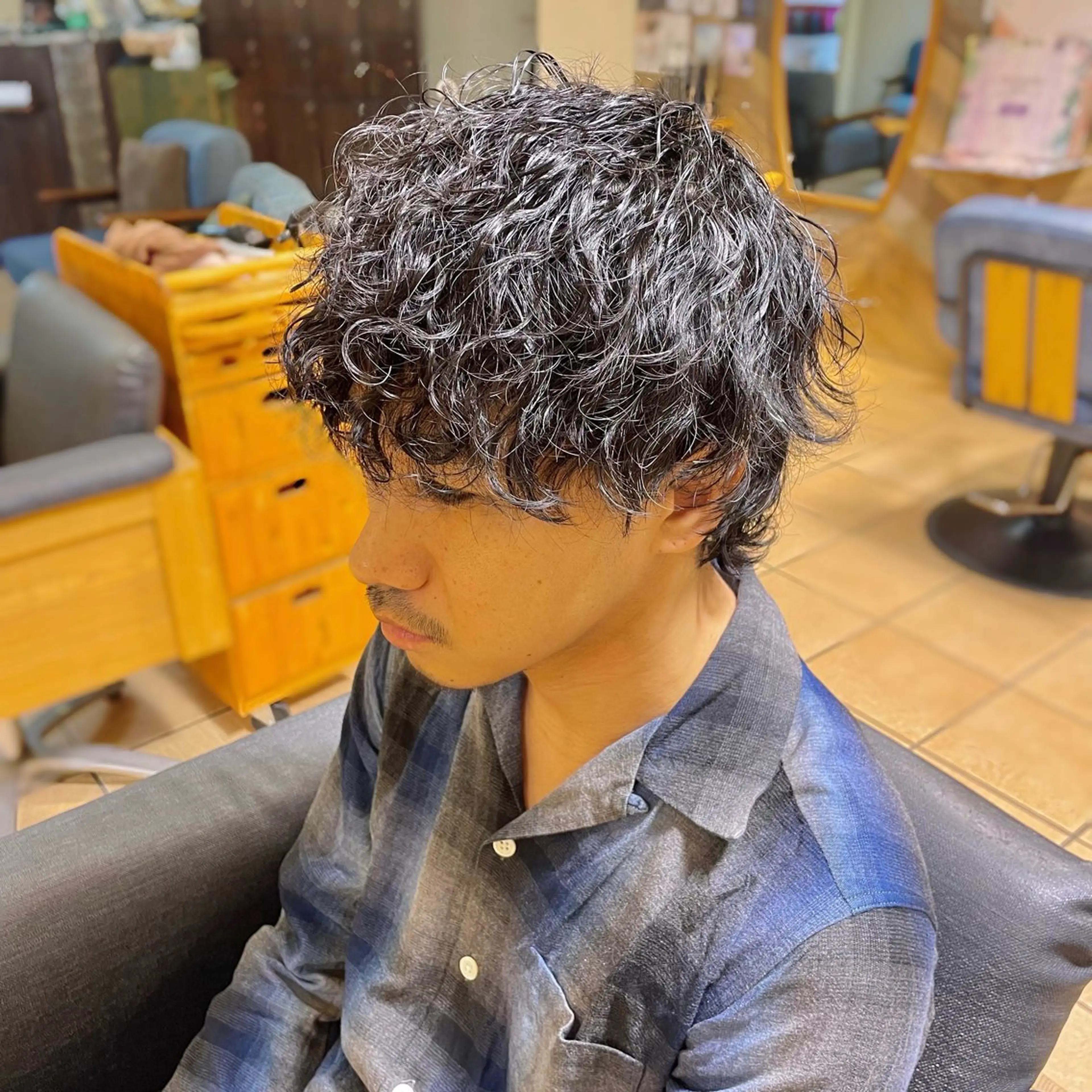 ショート パーマ メンズ メンズパーマ カット パーマ すげさやか ✨メンズカットパーマのヘアスタイル