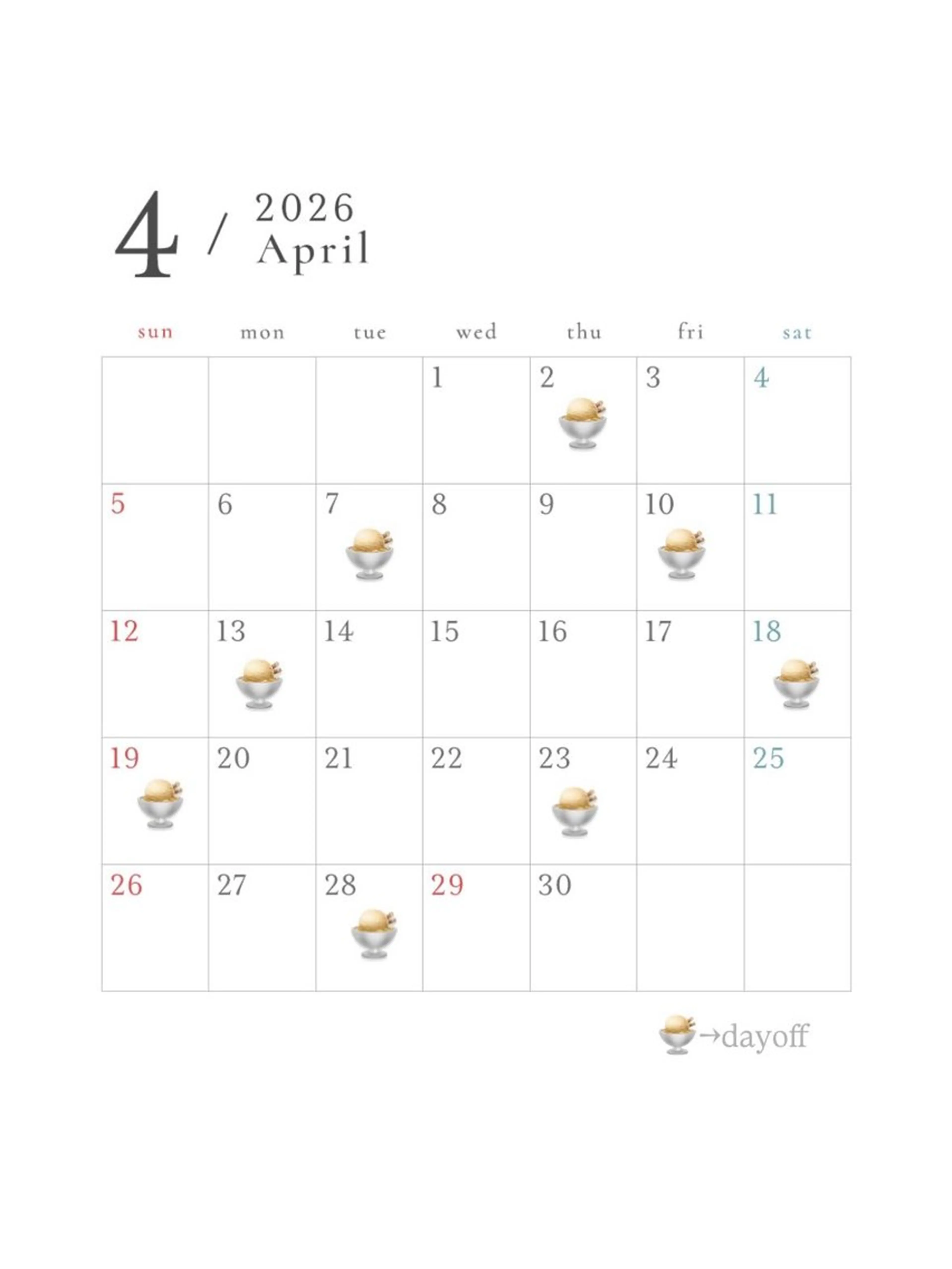 ♡ monthly schedule ♡の写真