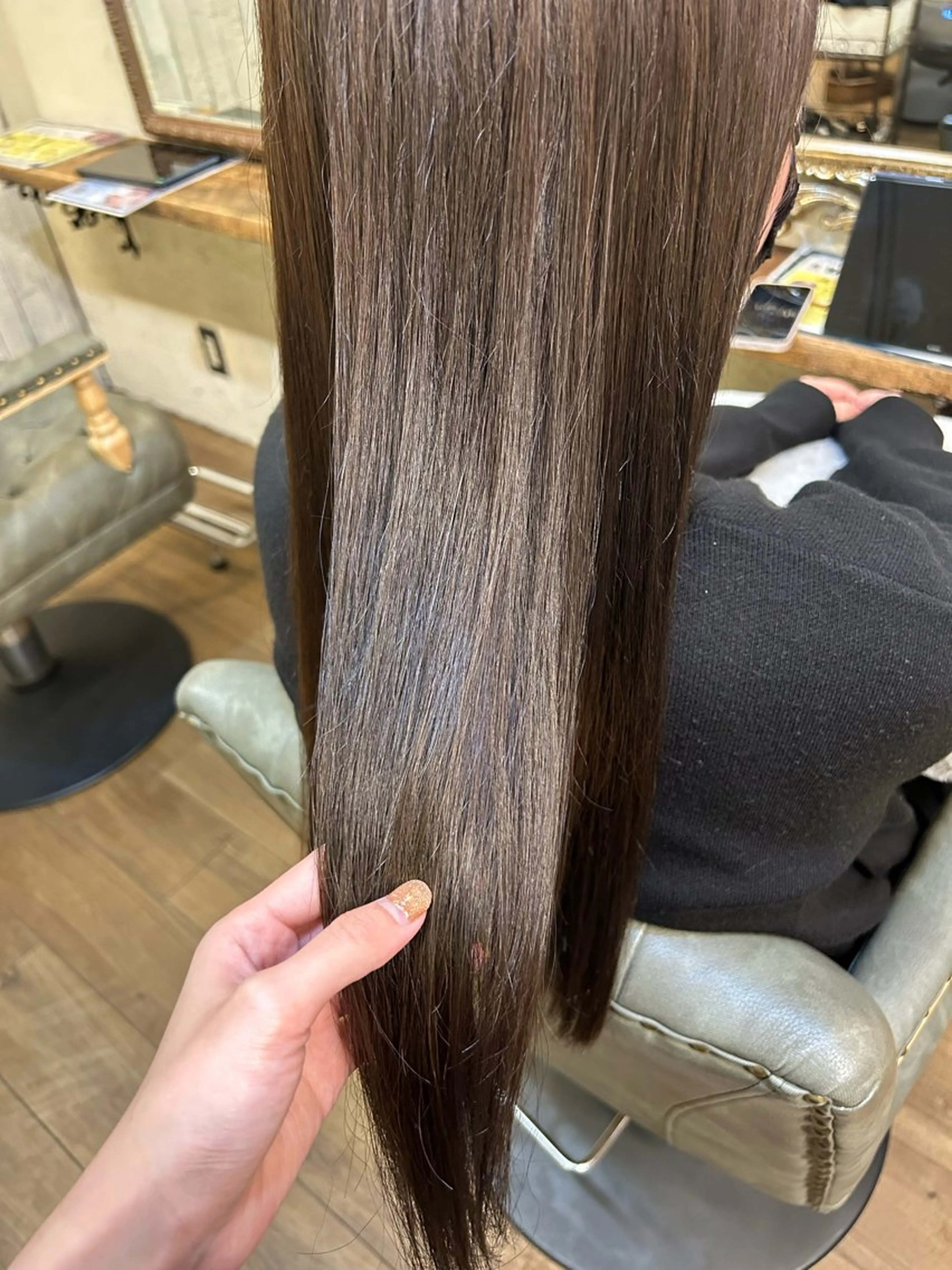 ロング パーマ 縮毛矯正 🫧🍋ダブルカラー 🍋mizuhoのヘアスタイル