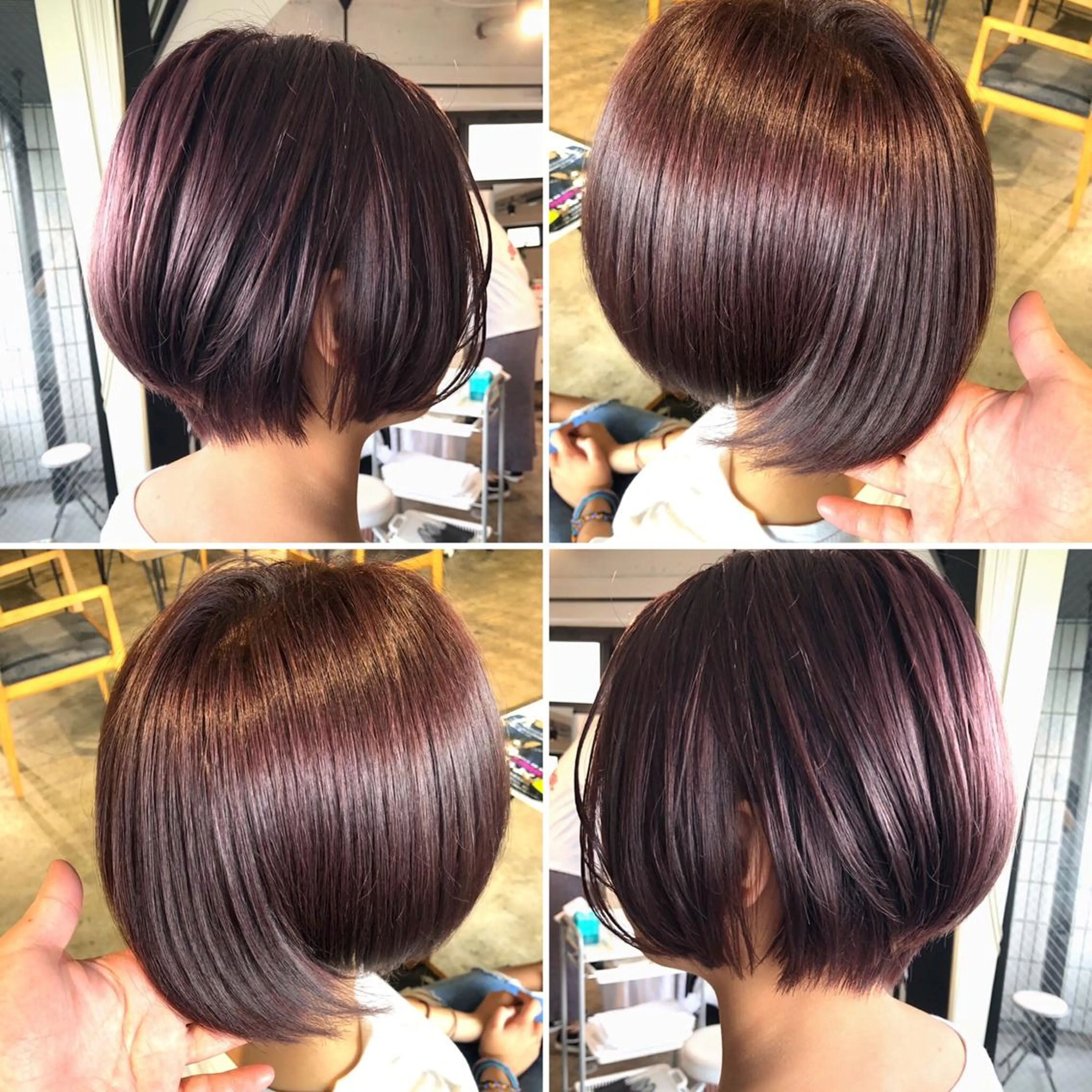 ショート カラー ピンクカラー ハイトーン/レイヤー /ケアブリーチ石川治のヘアスタイル