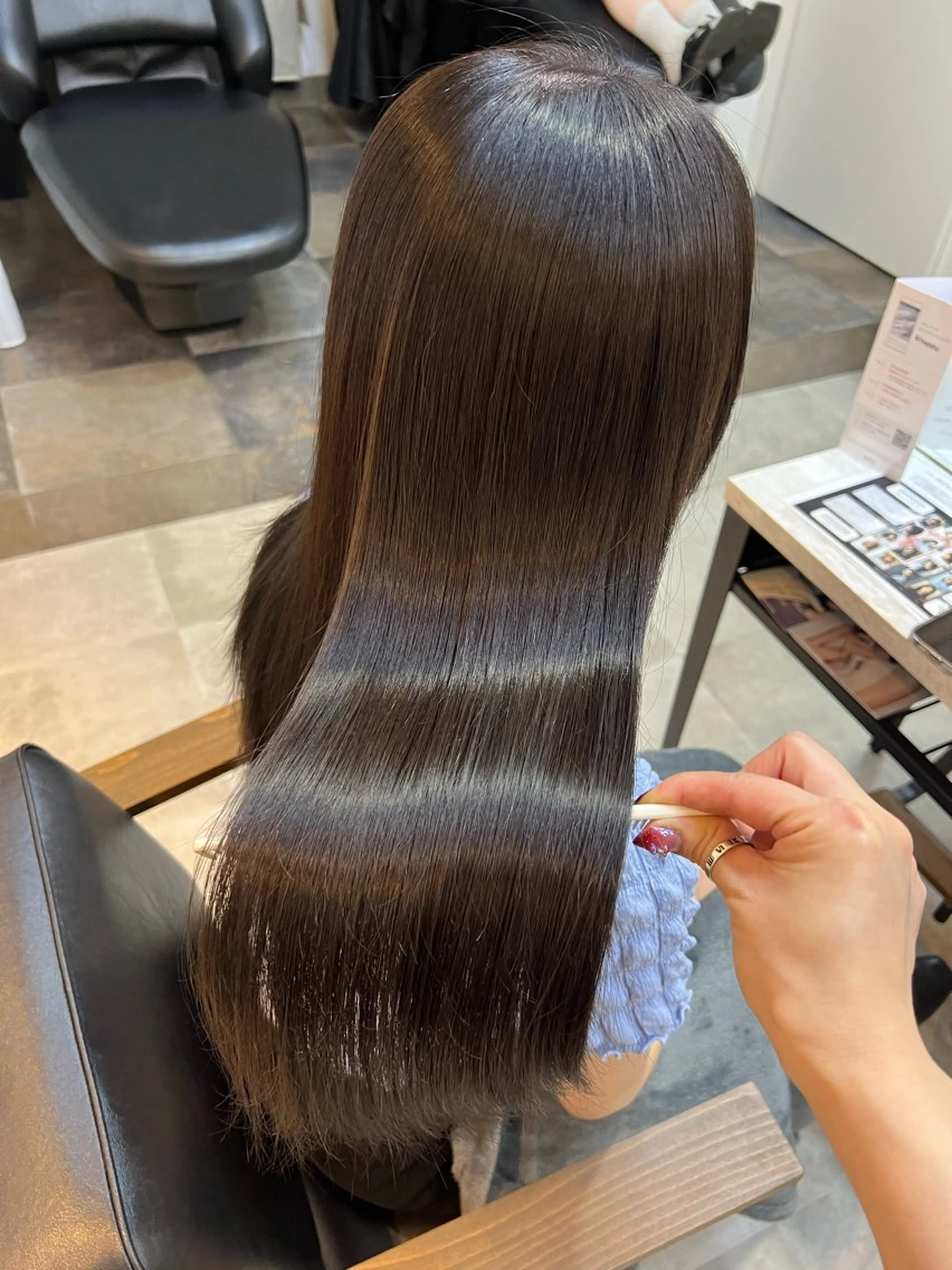 セミロング カラー カット ヘアカラー 縮毛矯正 トリートメント 🥀韓国ヘア🥀 宮津真菜のヘアスタイル