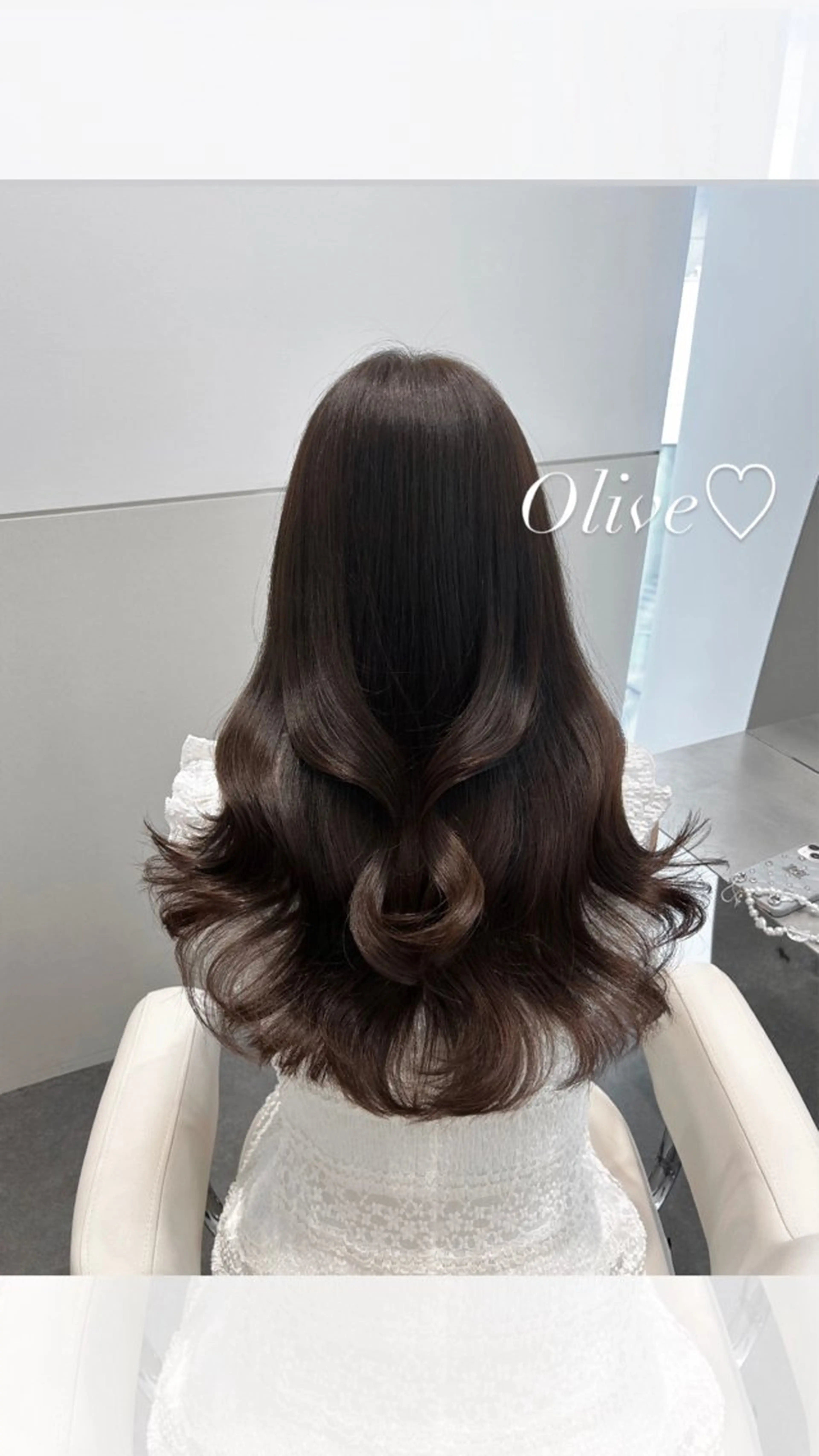 ロング カラー ベージュカラー オリーブベージュ レイヤーカット 🩷韓国ヘア/ヨシン モリ🩷Maikaのヘアスタイル