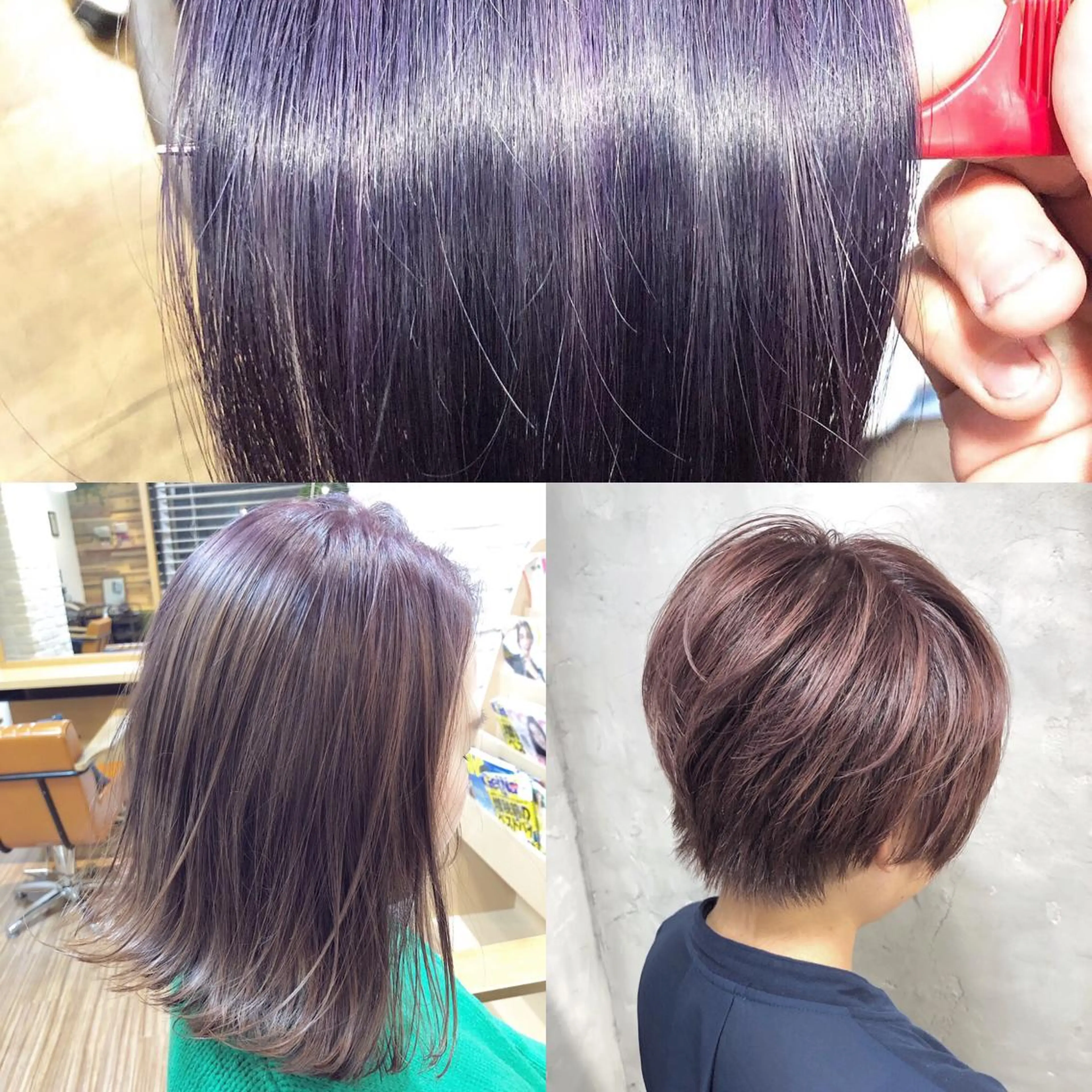 ショート カラー ヘアアレンジ ラベンダーカラー ヘアカラー トリートメント 遠藤 拓馬のヘアスタイル