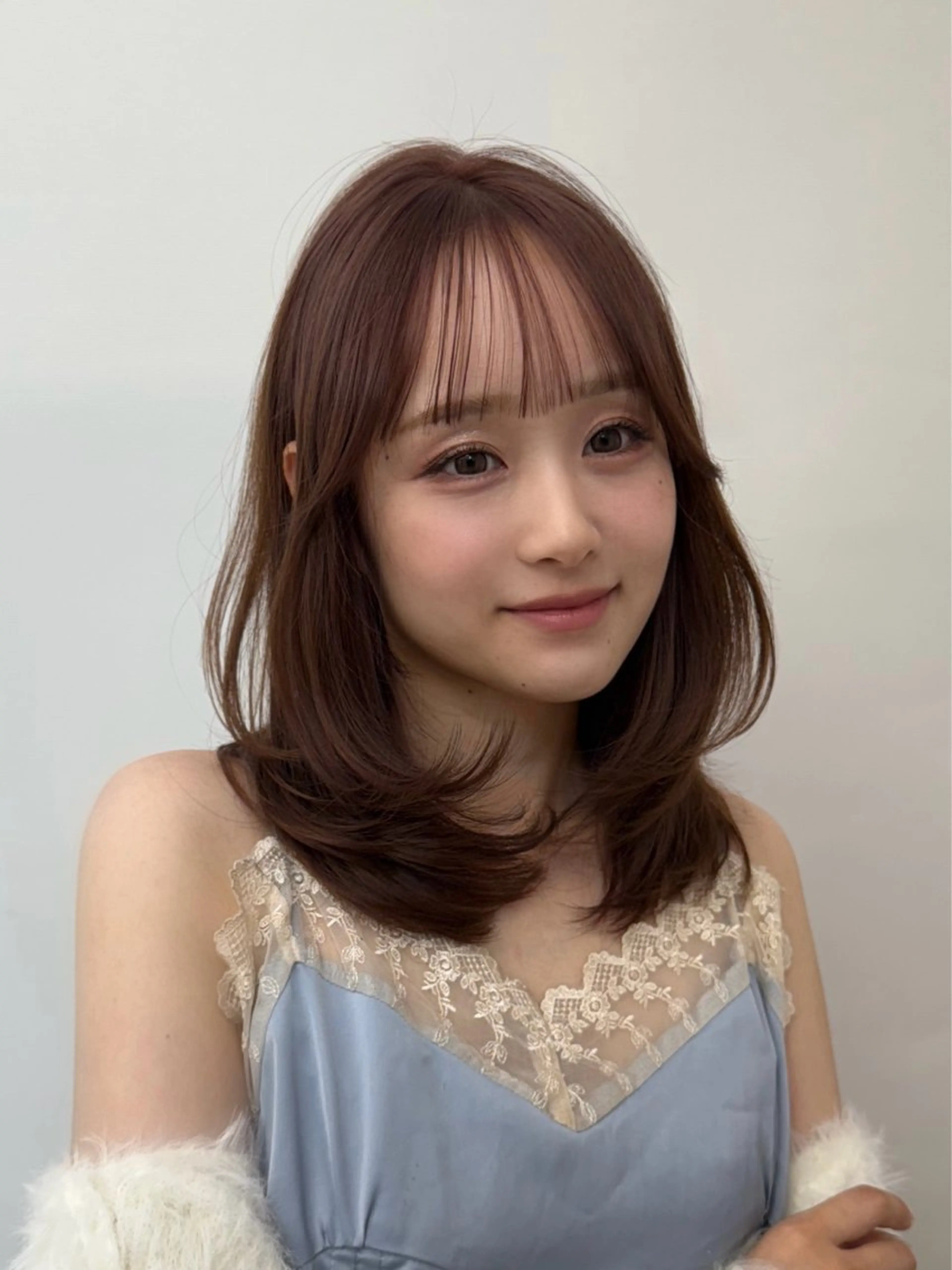 セミロング カット ヘアカラー ELIN hair Nanamiのヘアスタイル