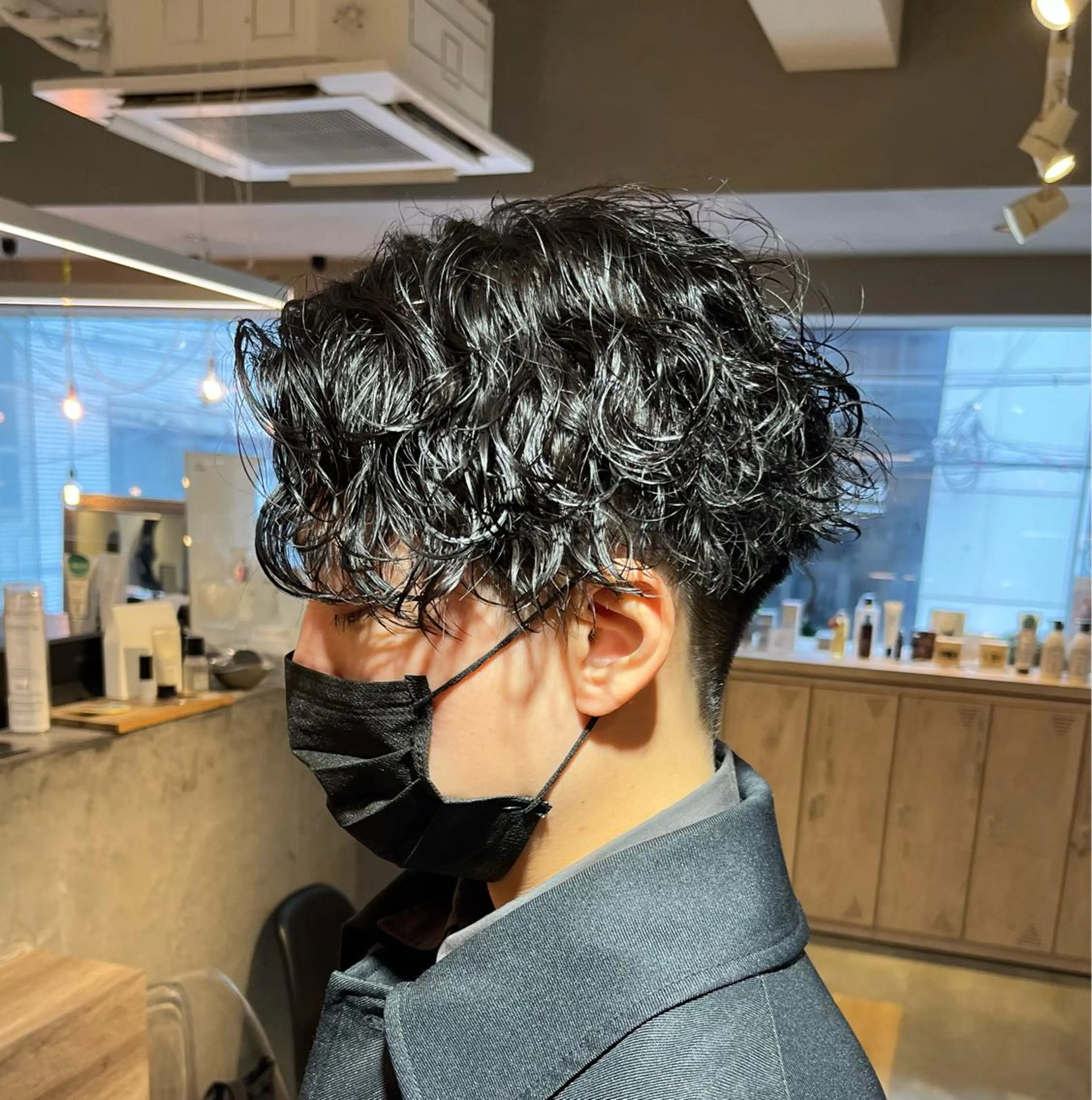 ショート パーマ メンズ カット パーマ SCENEbyRAD helmのヘアスタイル