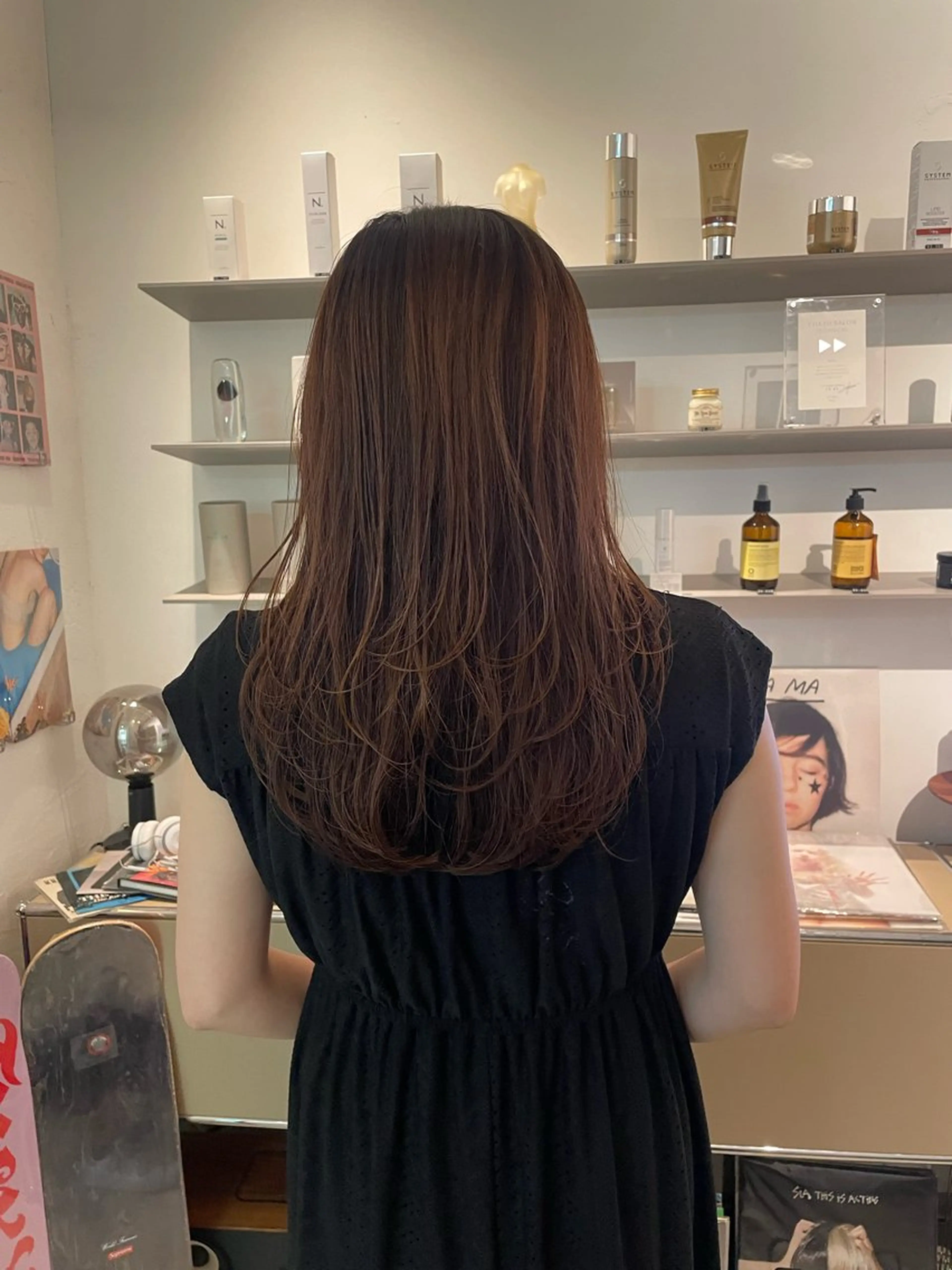 セミロング レイヤーカット HITOMI 福岡パーマのヘアスタイル