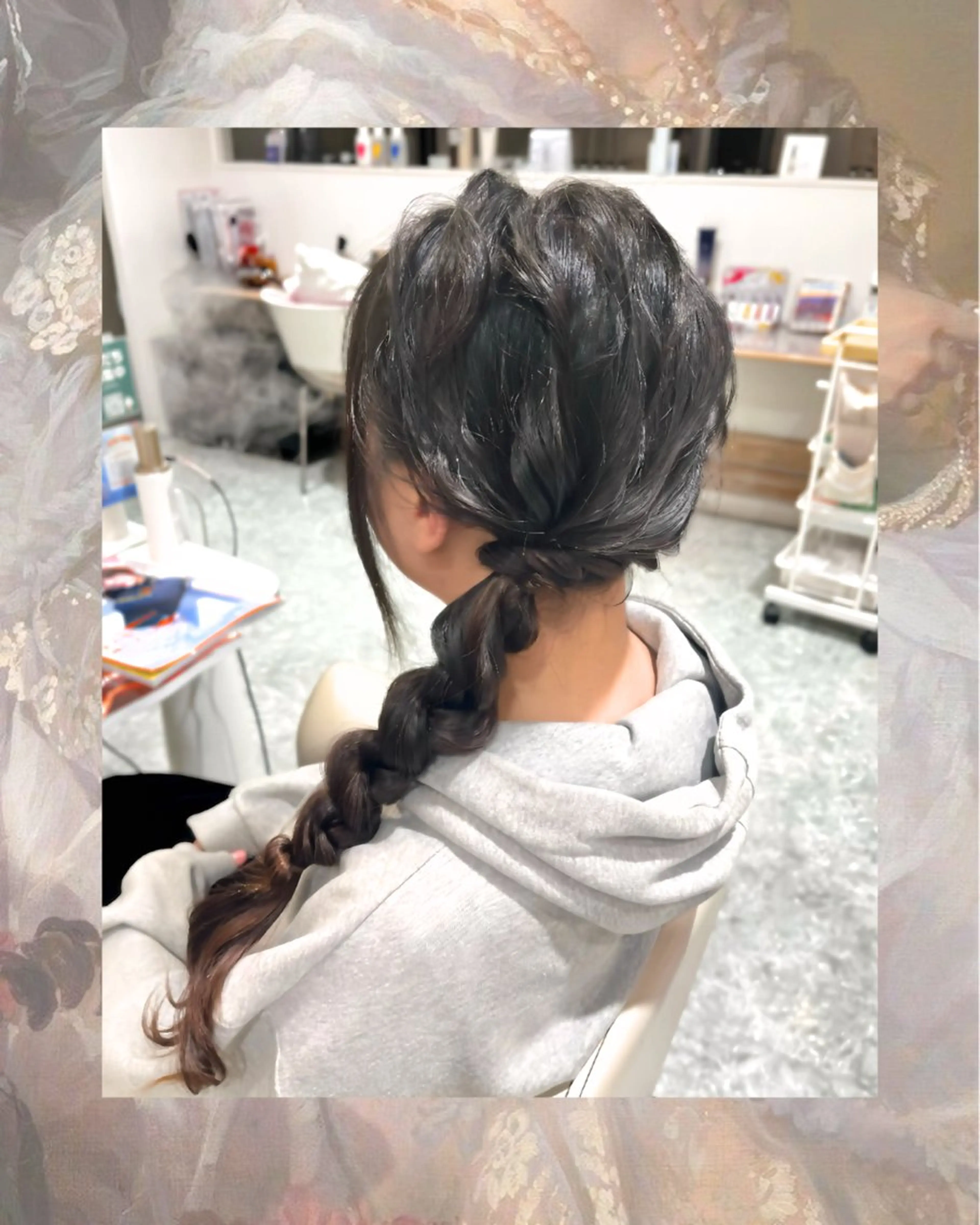 ロング ヘアアレンジ ꧁꒰ঌ奈菜美໒꒱꧂ 箕面美容室のヘアスタイル