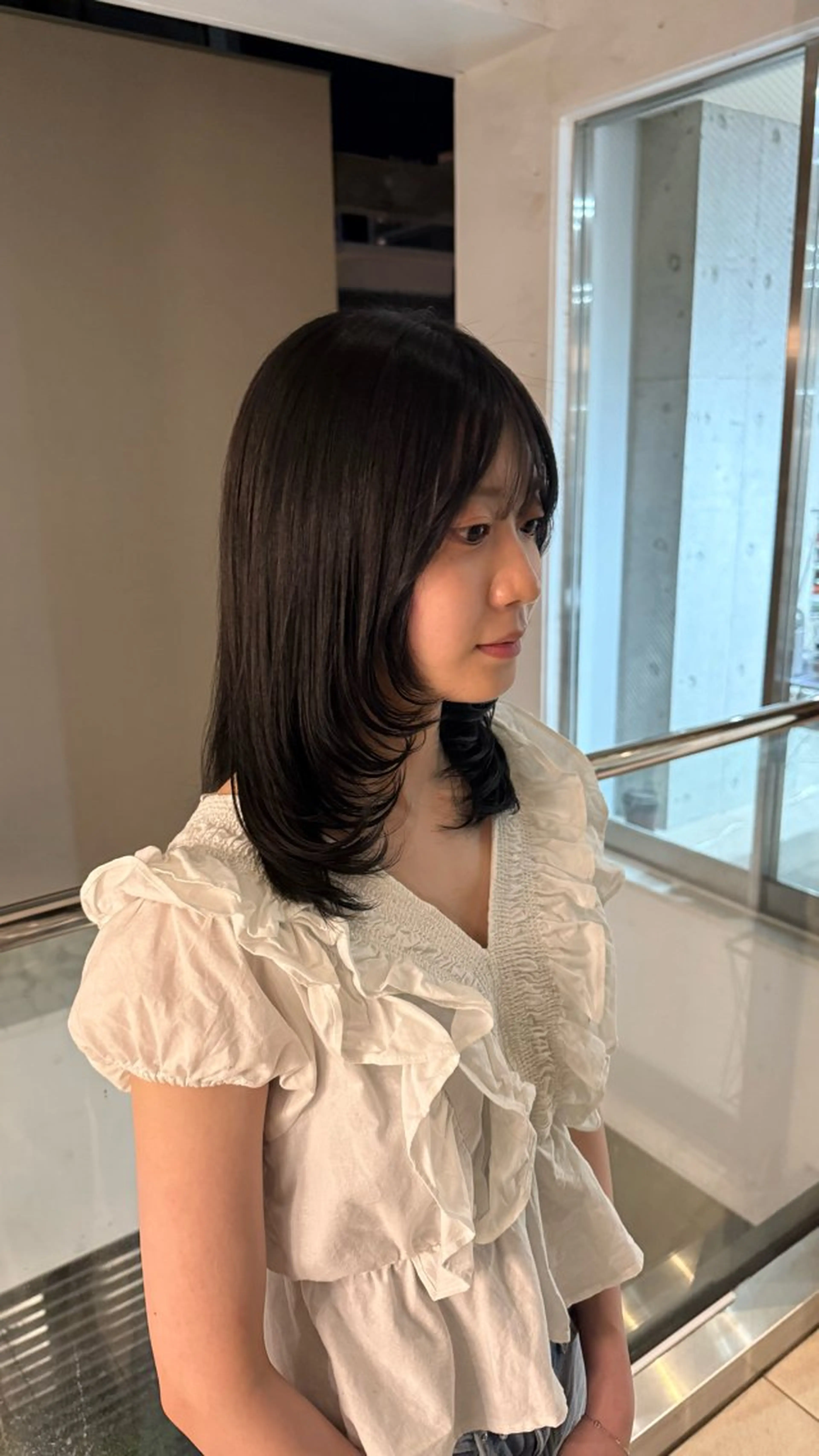 セミロング RUKA👱🏻 メンズカットパーマのヘアスタイル