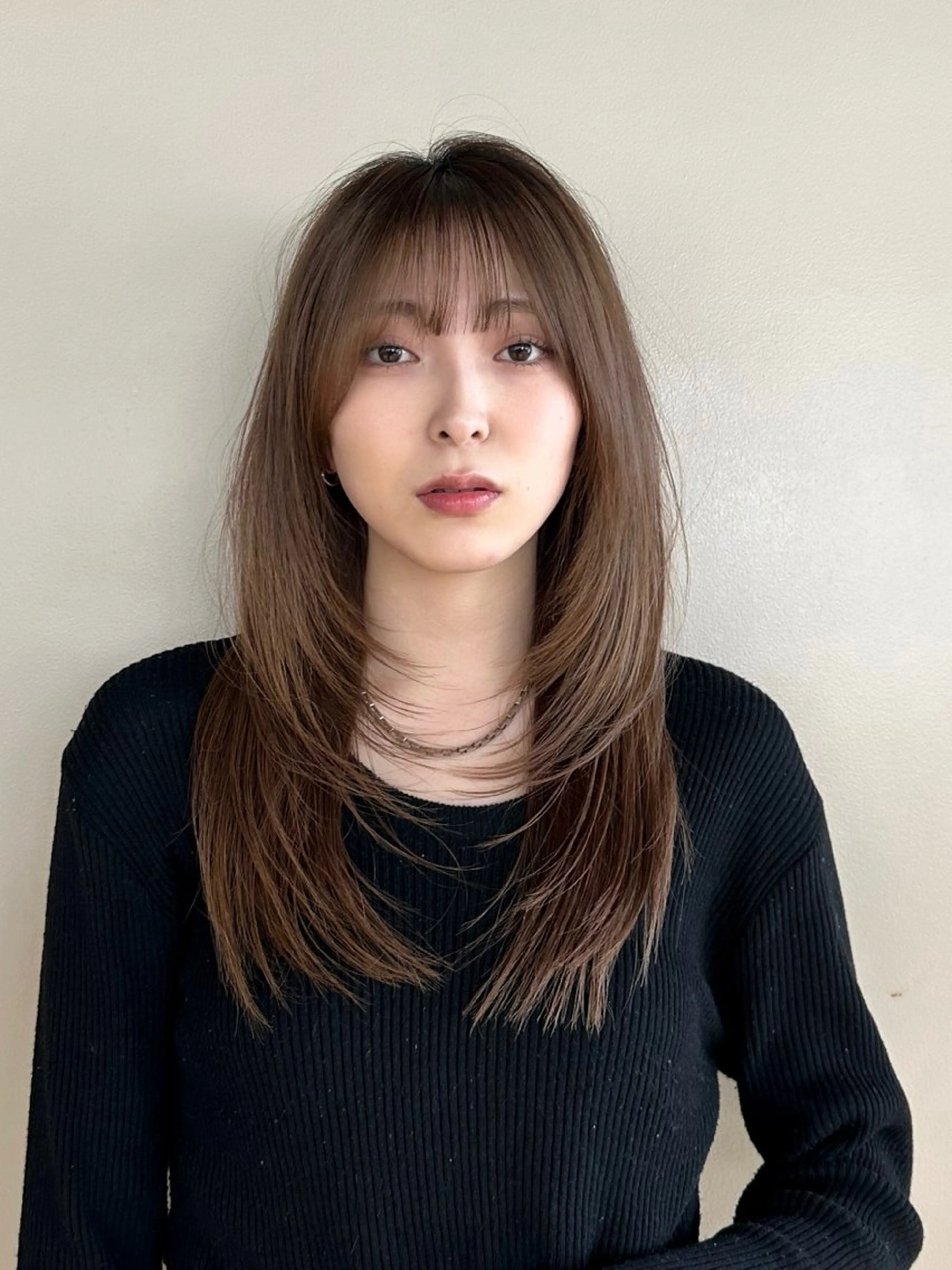 ロング カット トリートメント レイヤー/顔周り カット/松岡 祥利のヘアスタイル