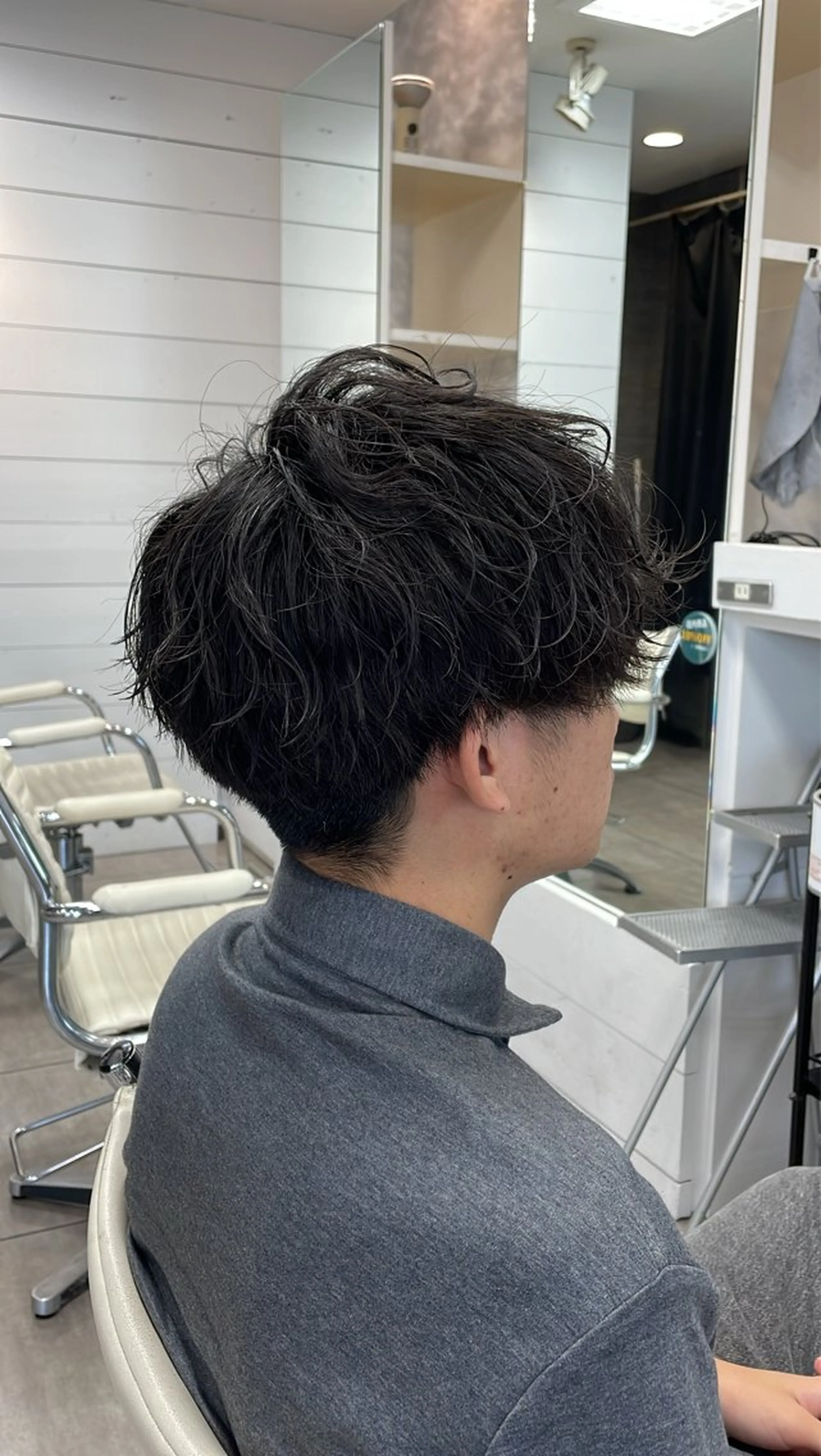 ミディアム パーマ メンズ マッシュ 波巻きパーマ 似合わせ/前髪カット /店長   村上直也のヘアスタイル