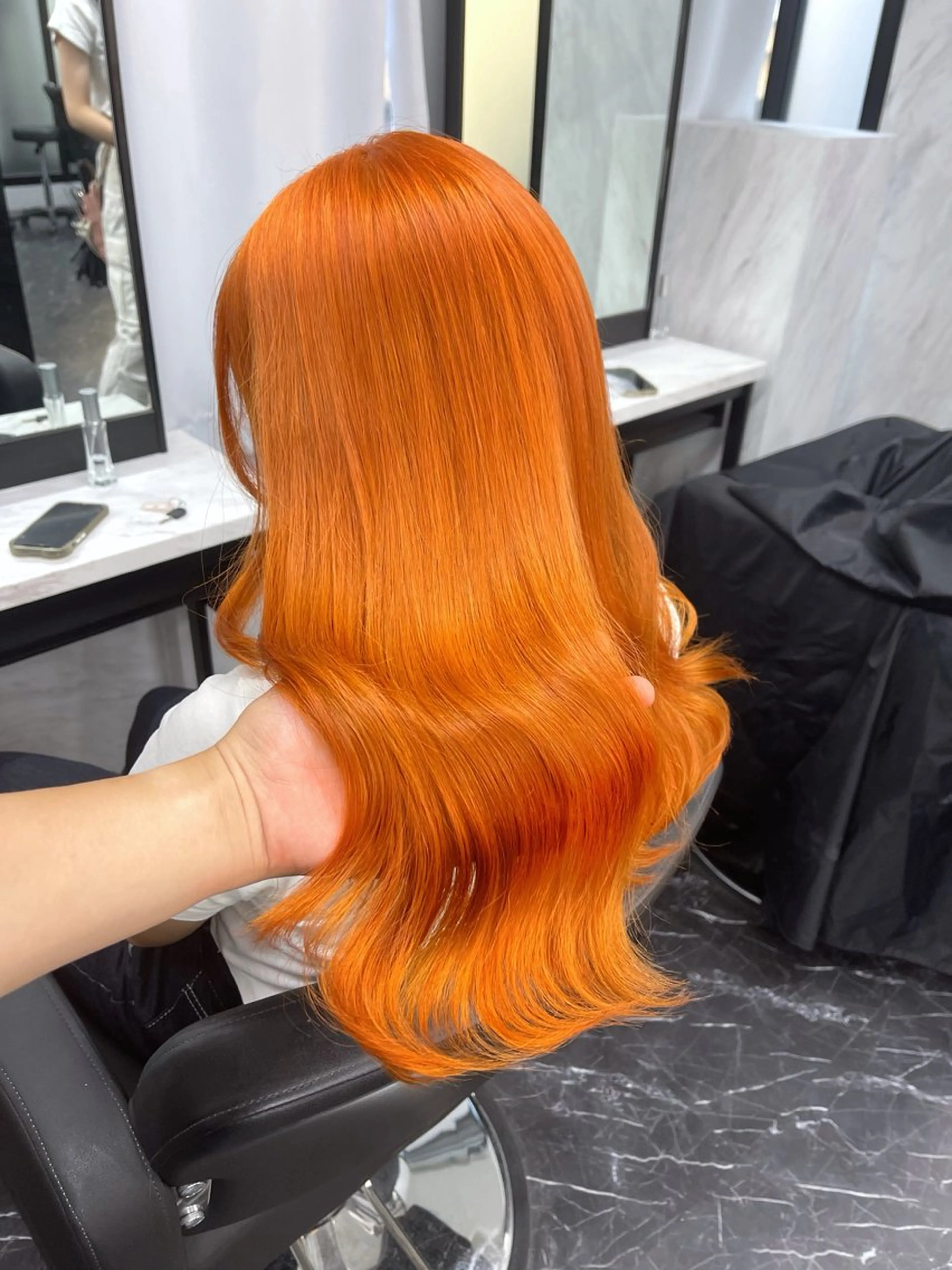 セミロング カラー ハイトーンカラー ヘアカラー トリートメント 髪質改善/堀江 ケアカラーtoshiのヘアスタイル