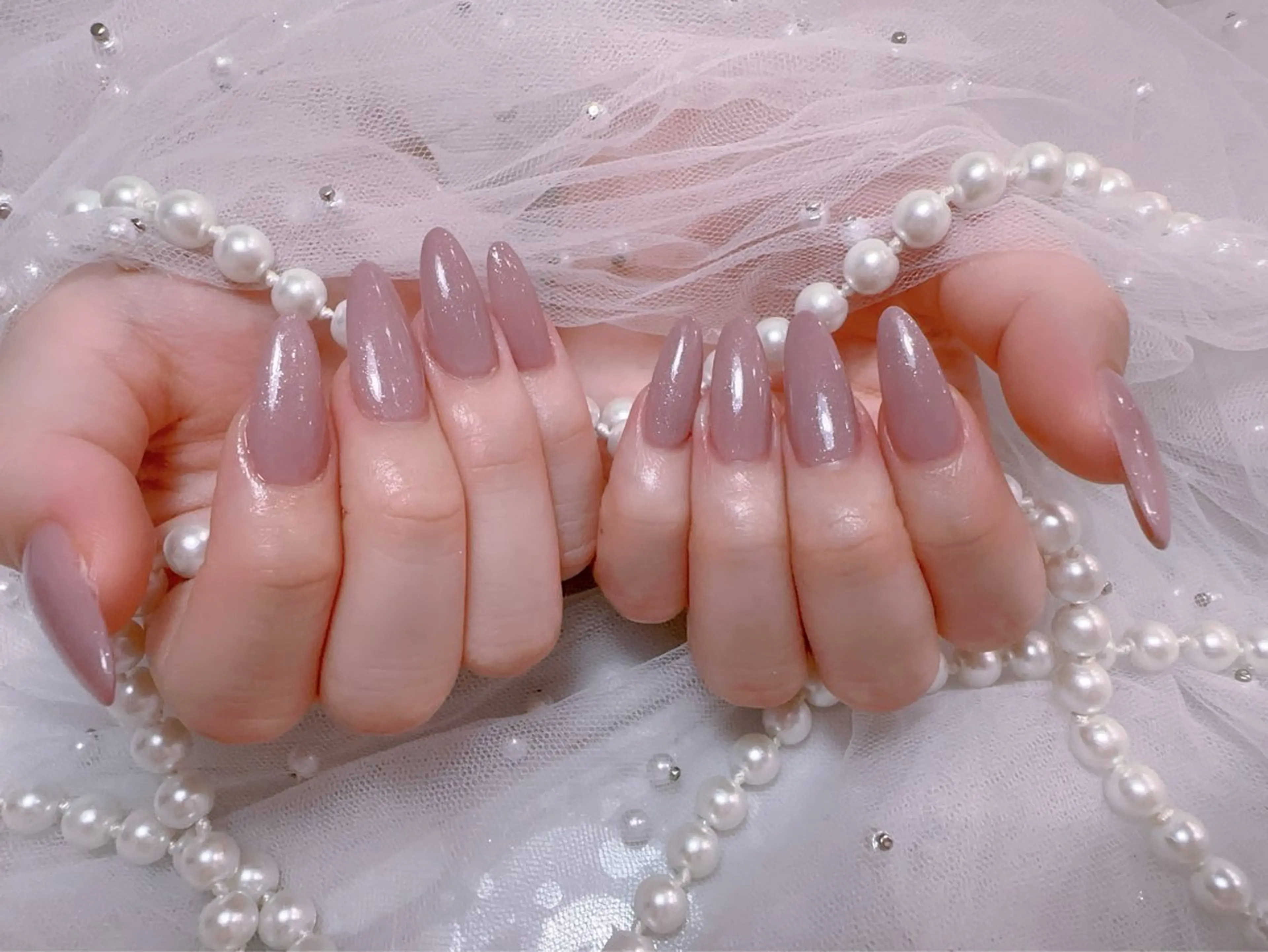 ネイル 長さ出し ワンカラーネイル ネイルチップ ハンドネイル You&Me Miyuのネイルデザイン