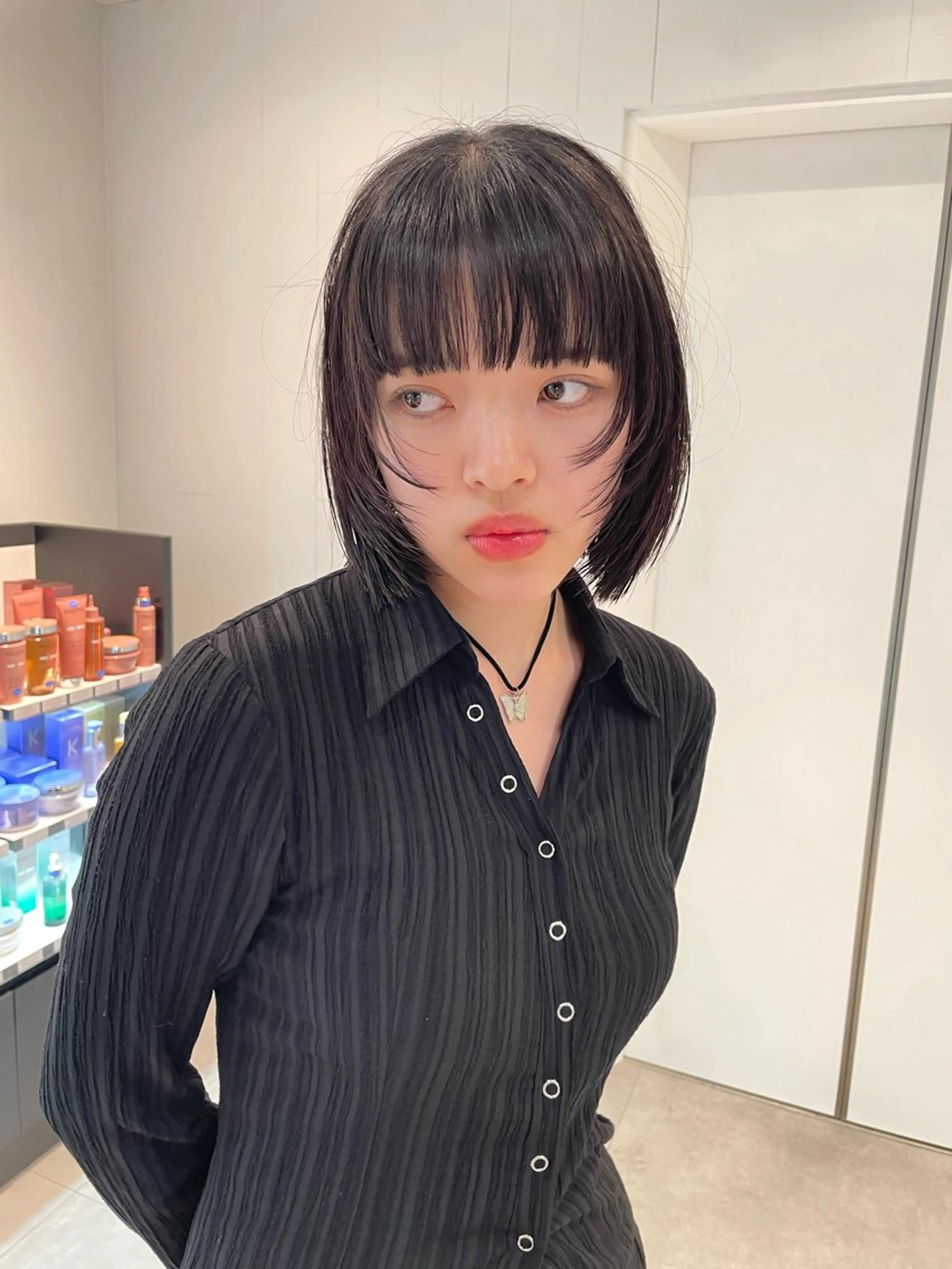 ショート カラー ボブ レイヤーカット カット ヘアカラー トリートメント パーマ/パーマ落とし 【Kouta】のヘアスタイル