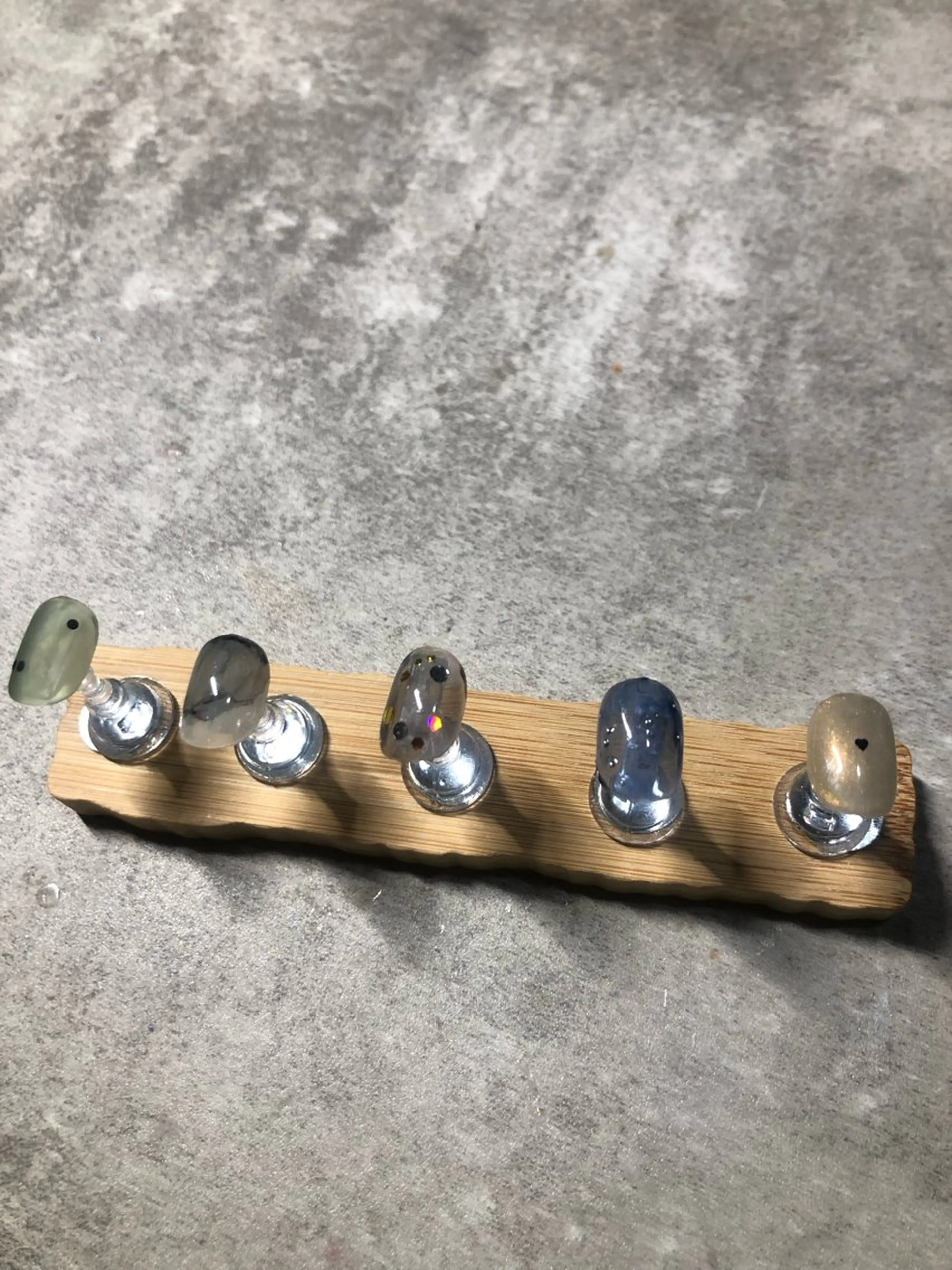 ネイル クリアネイル ゴールド ハート ホログラムネイル マットネイル nailsalon bambiのネイルデザイン