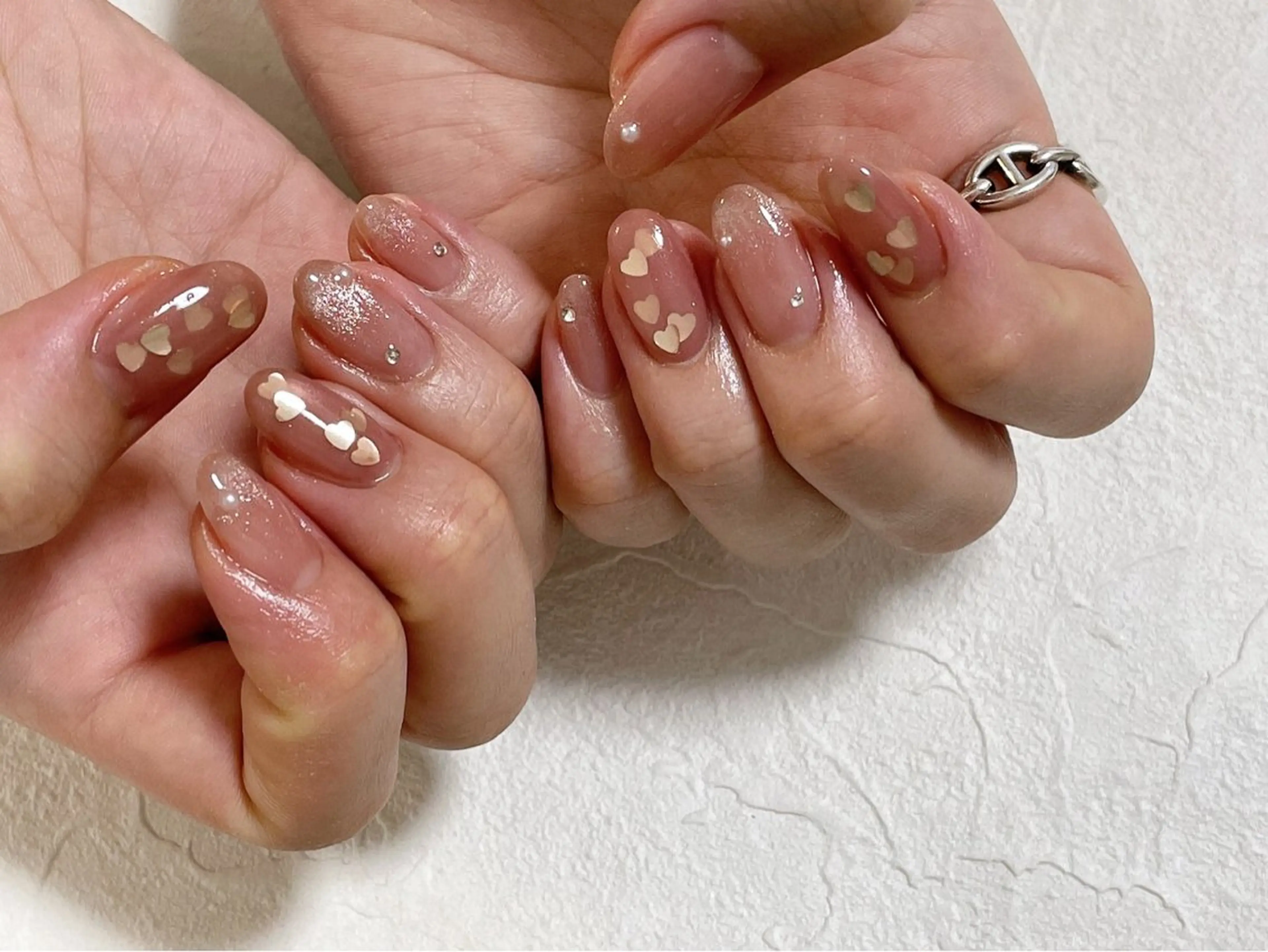 ネイル ジェルネイル ハート マグネットネイル パラジェル バレンタイン kiki nail &brow二子玉川の眉毛・アイブロウイメージ