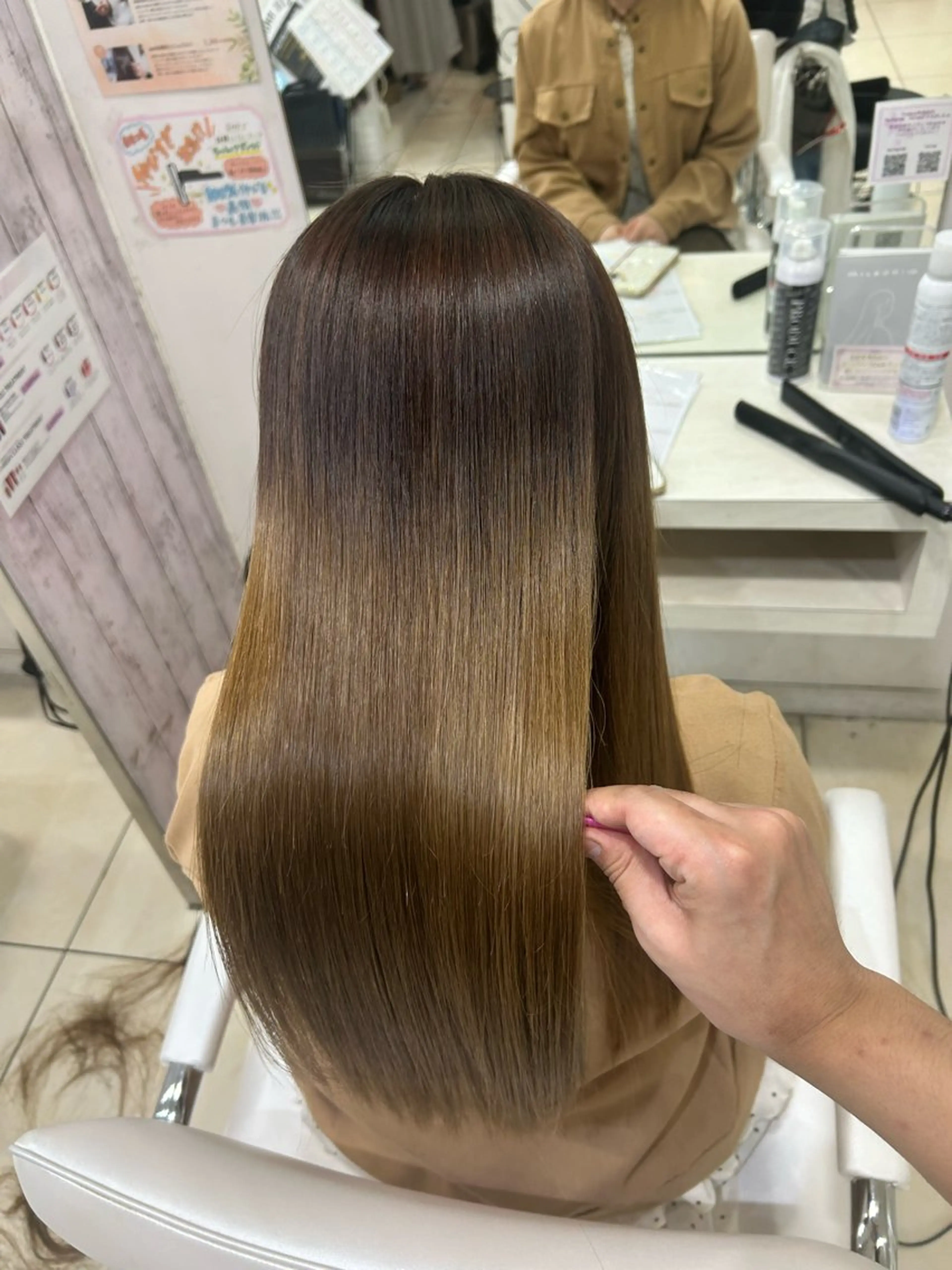 ロング カット ヘアカラー 縮毛矯正 【髪質改善カラー】 瀧田嵐士🇰🇷のヘアスタイル