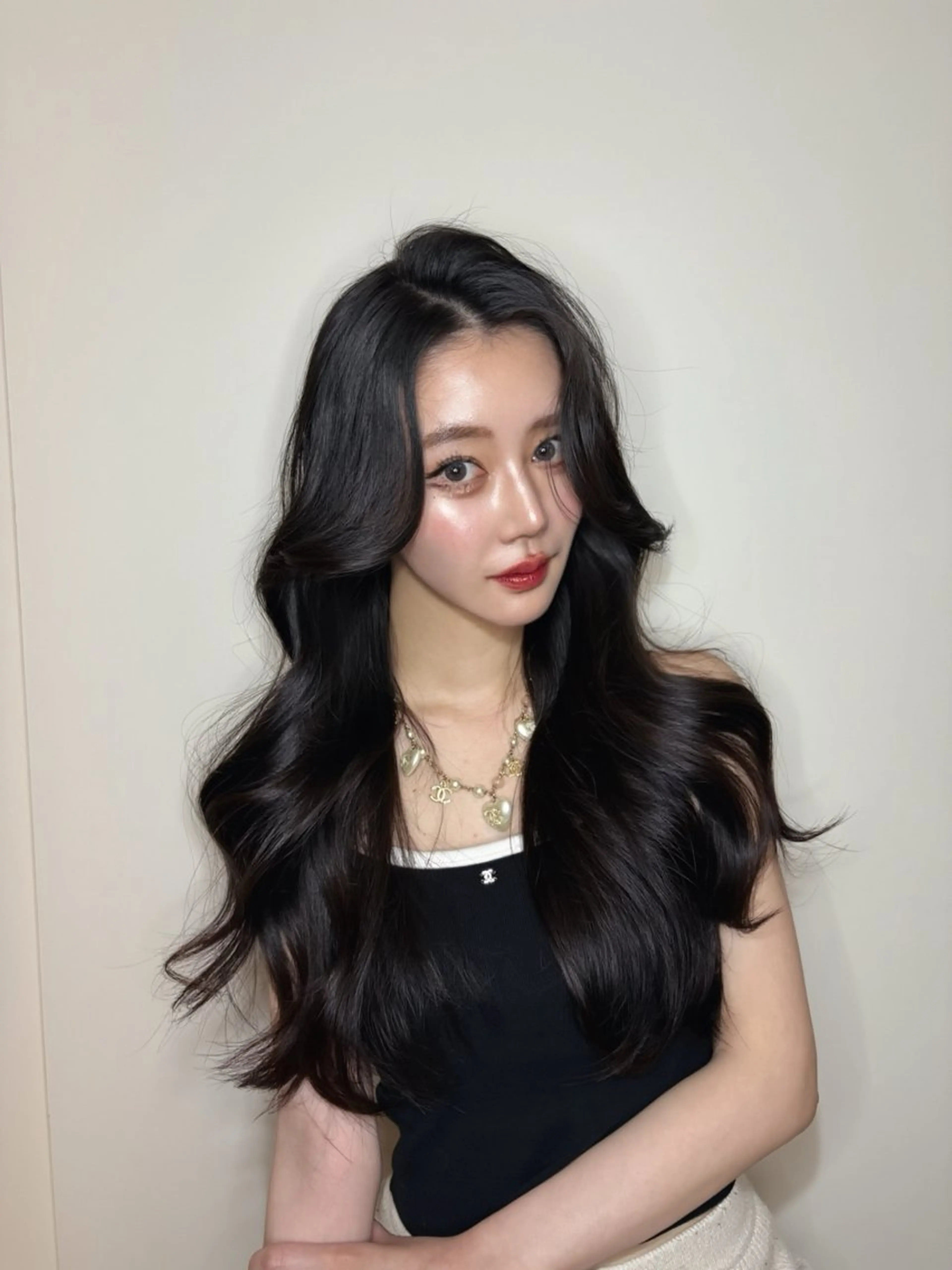 ロング カラー カット ヘアカラー トリートメント ワンホン×韓国/ 髪質改善/itaruのヘアスタイル