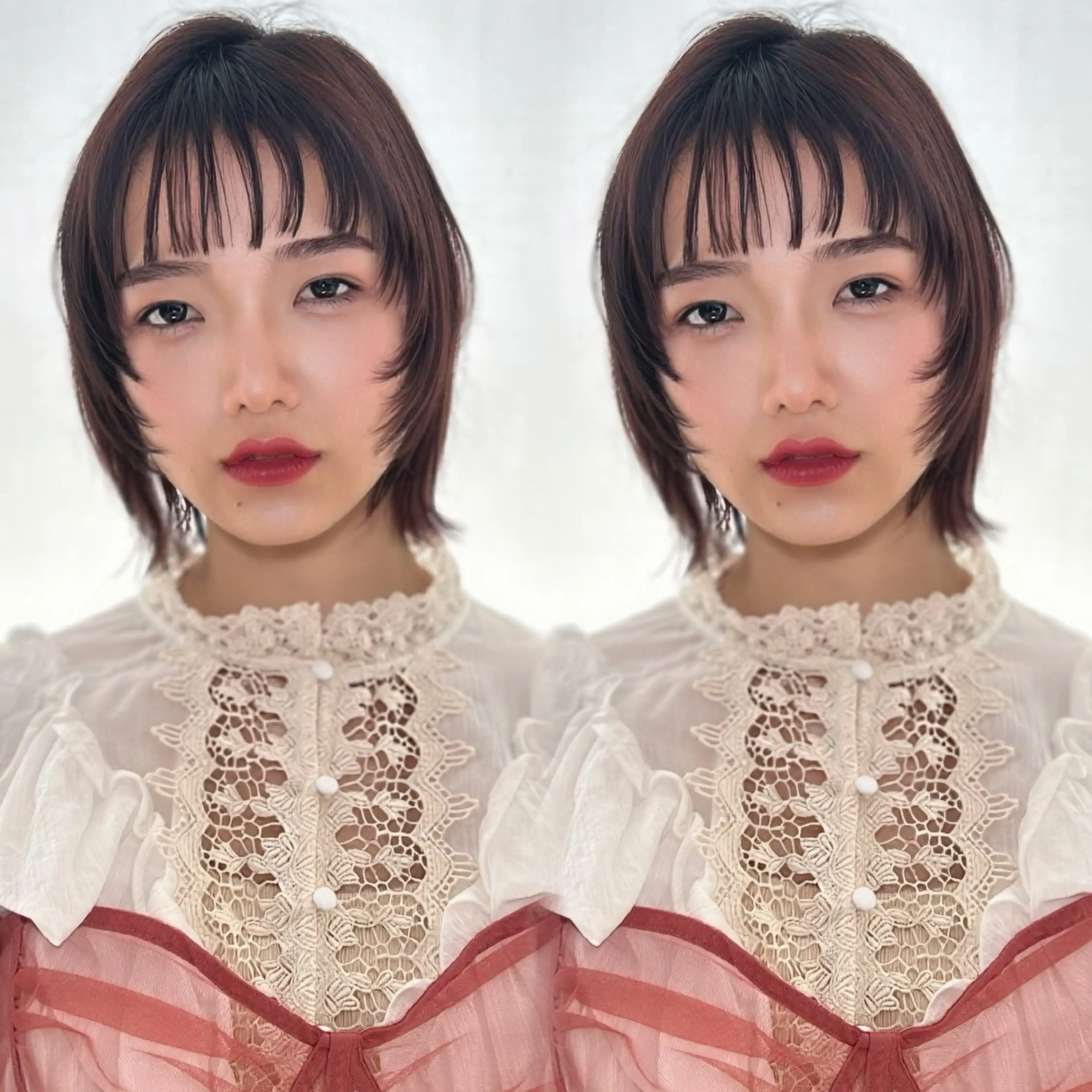 ショート カラー カット 透明感カラー×レイヤ ー🧊横田 冴のヘアスタイル