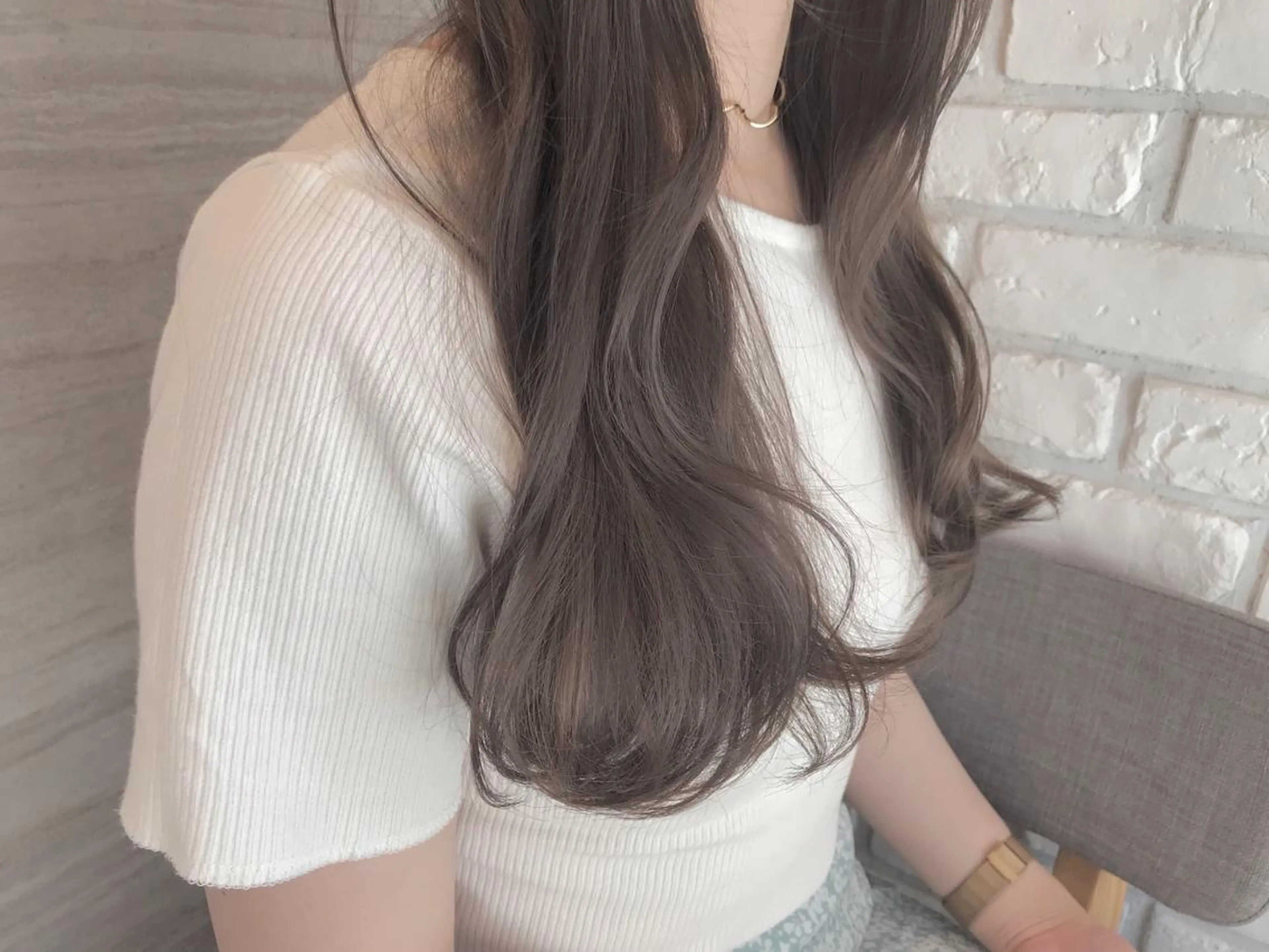 ロング カラー ヘアアレンジ カット トリートメント 対馬 粘音のヘアスタイル