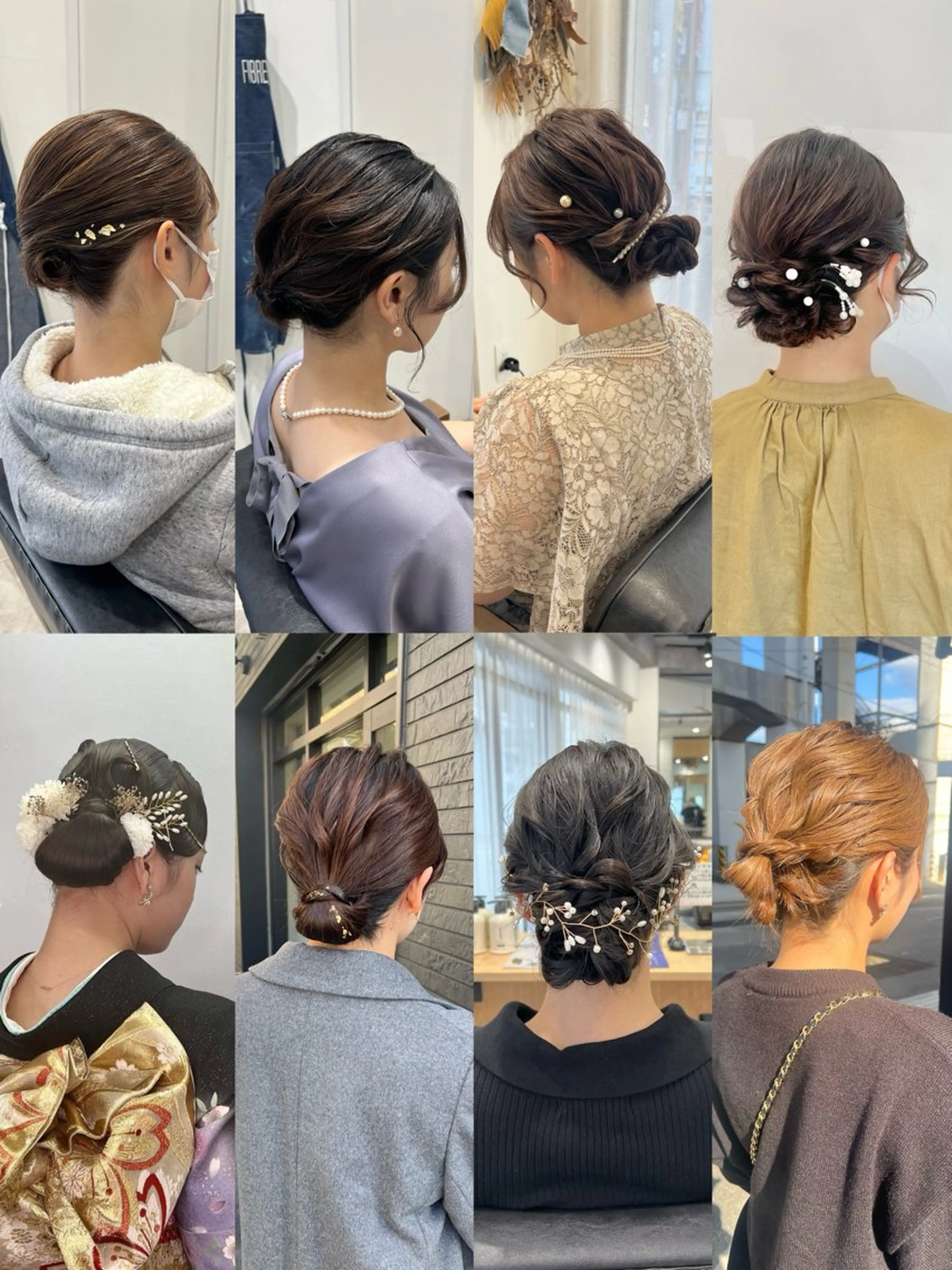 ヘアアレンジ ボブ ヘアセット 黒阪 なみのヘアスタイル