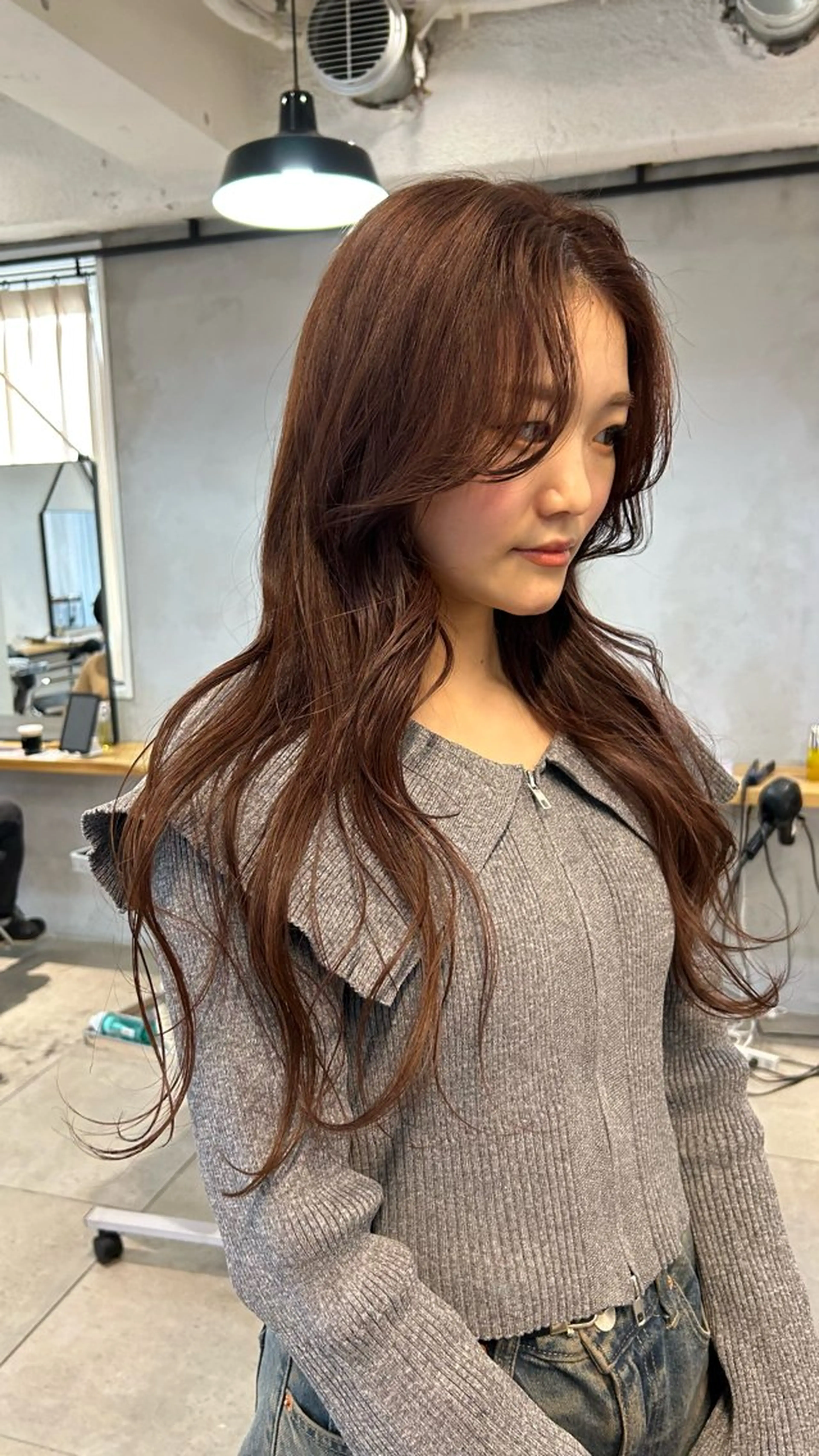 ロング カラー カット ヘアカラー トリートメント じゅわっと暖色カラー 🍊Moemiのヘアスタイル