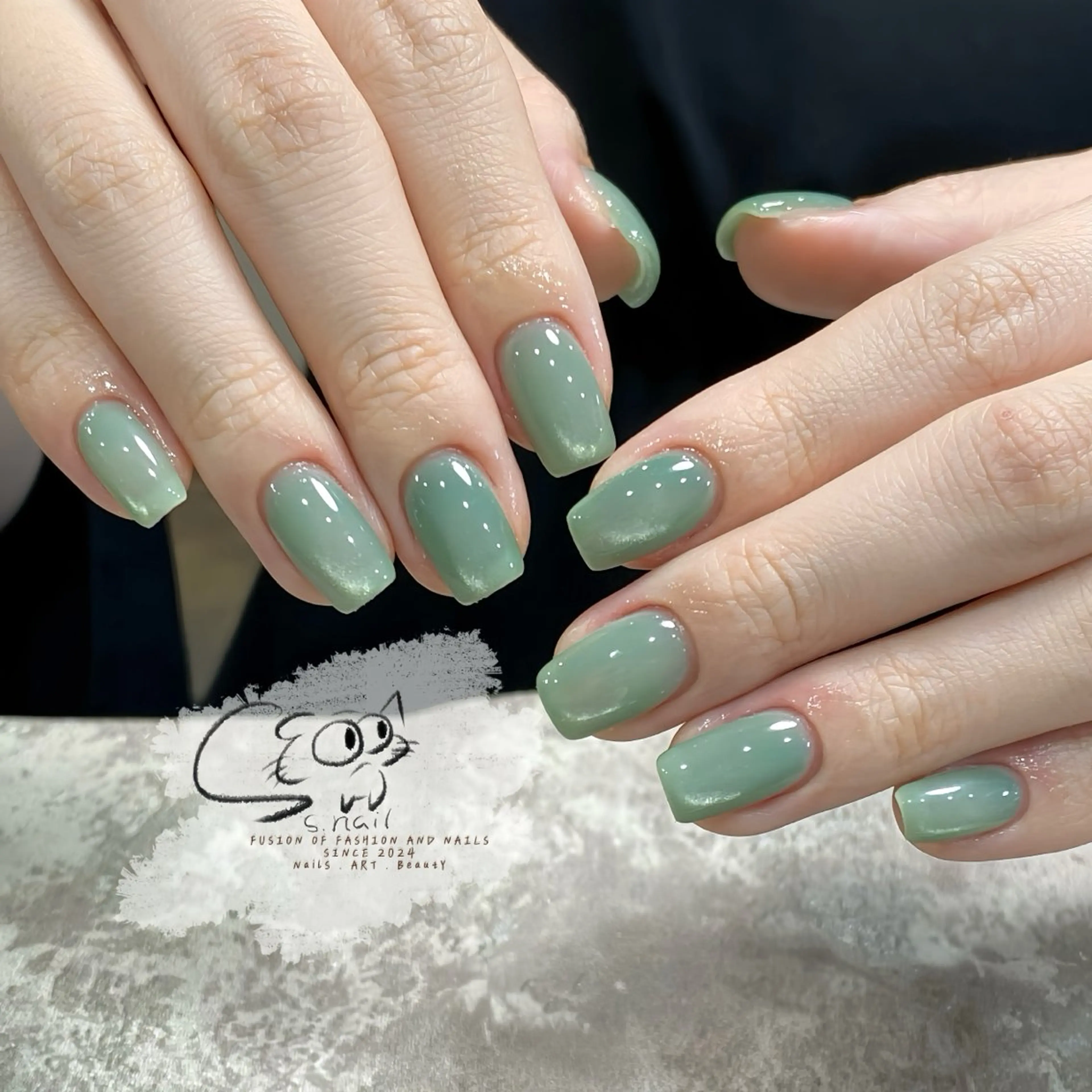 ネイル チークネイル フレンチネイル グラデーション マグネットネイル ワンカラーネイル S.nail _のネイルデザイン