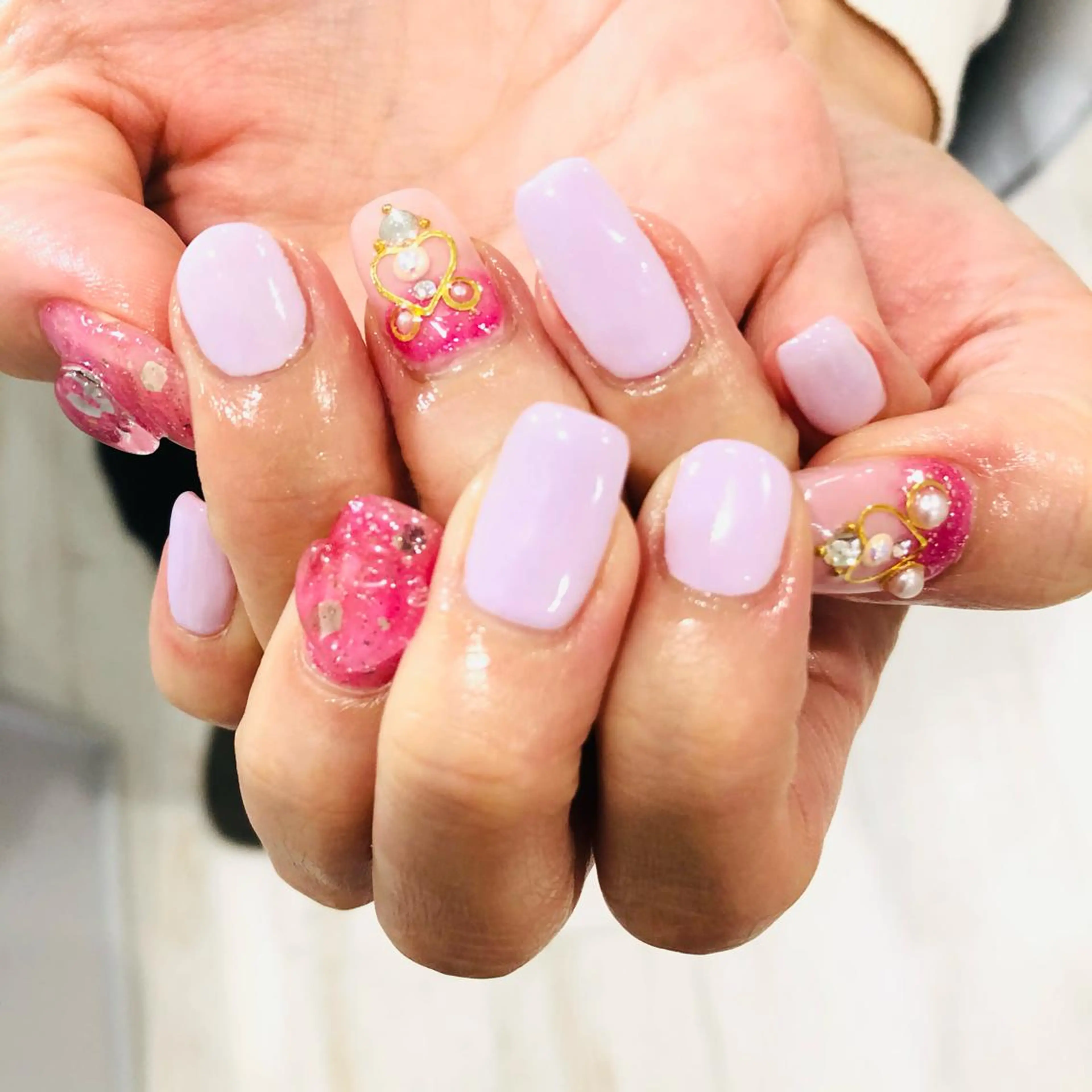 ネイル クリアネイル ハート H3 hitoのネイルデザイン