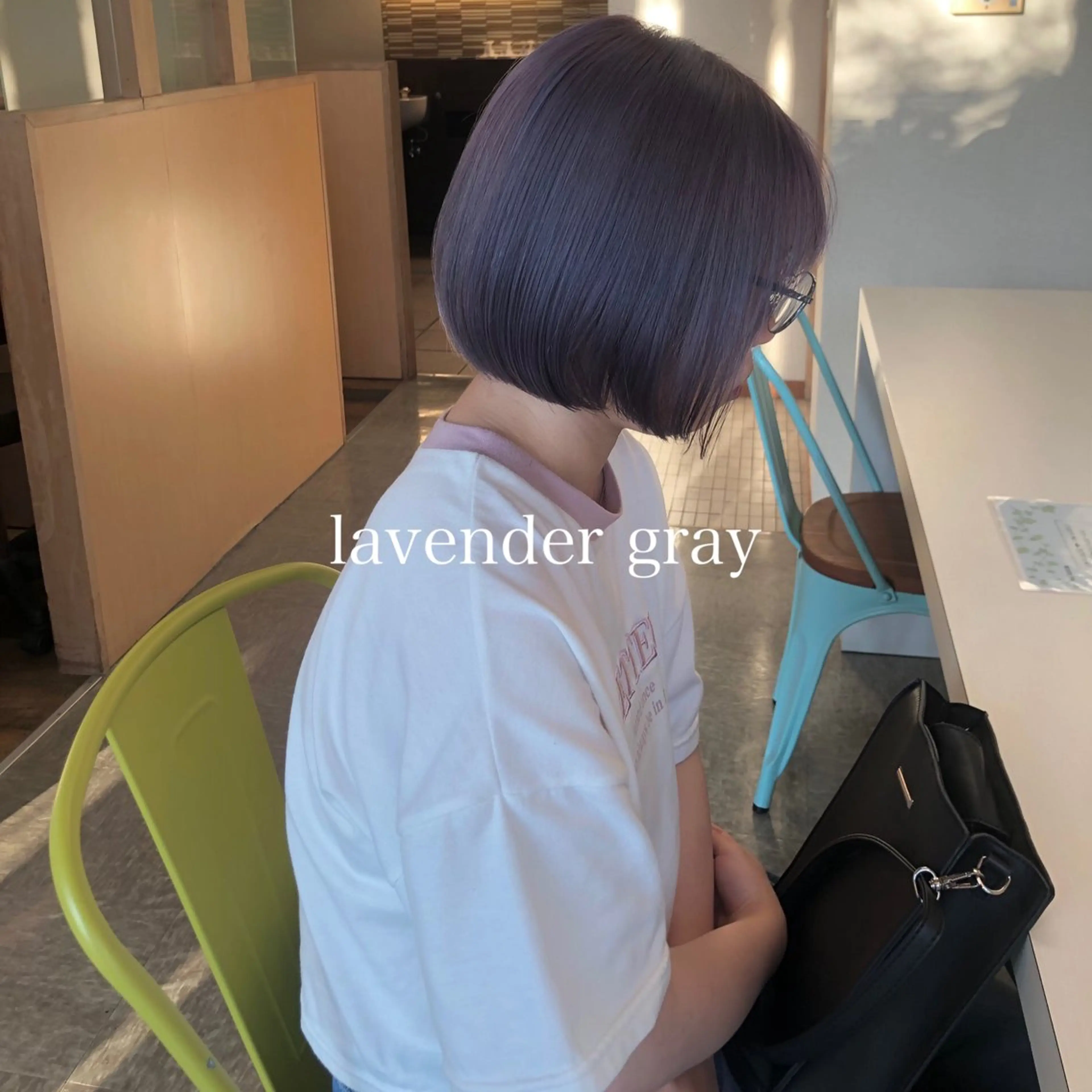 ミディアム カラー ブリーチ 透明感カラー ラベンダーカラー ラベンダーグレー カット ヘアカラー パーマ 縮毛矯正 トリートメント 小山内 一馬のヘアスタイル