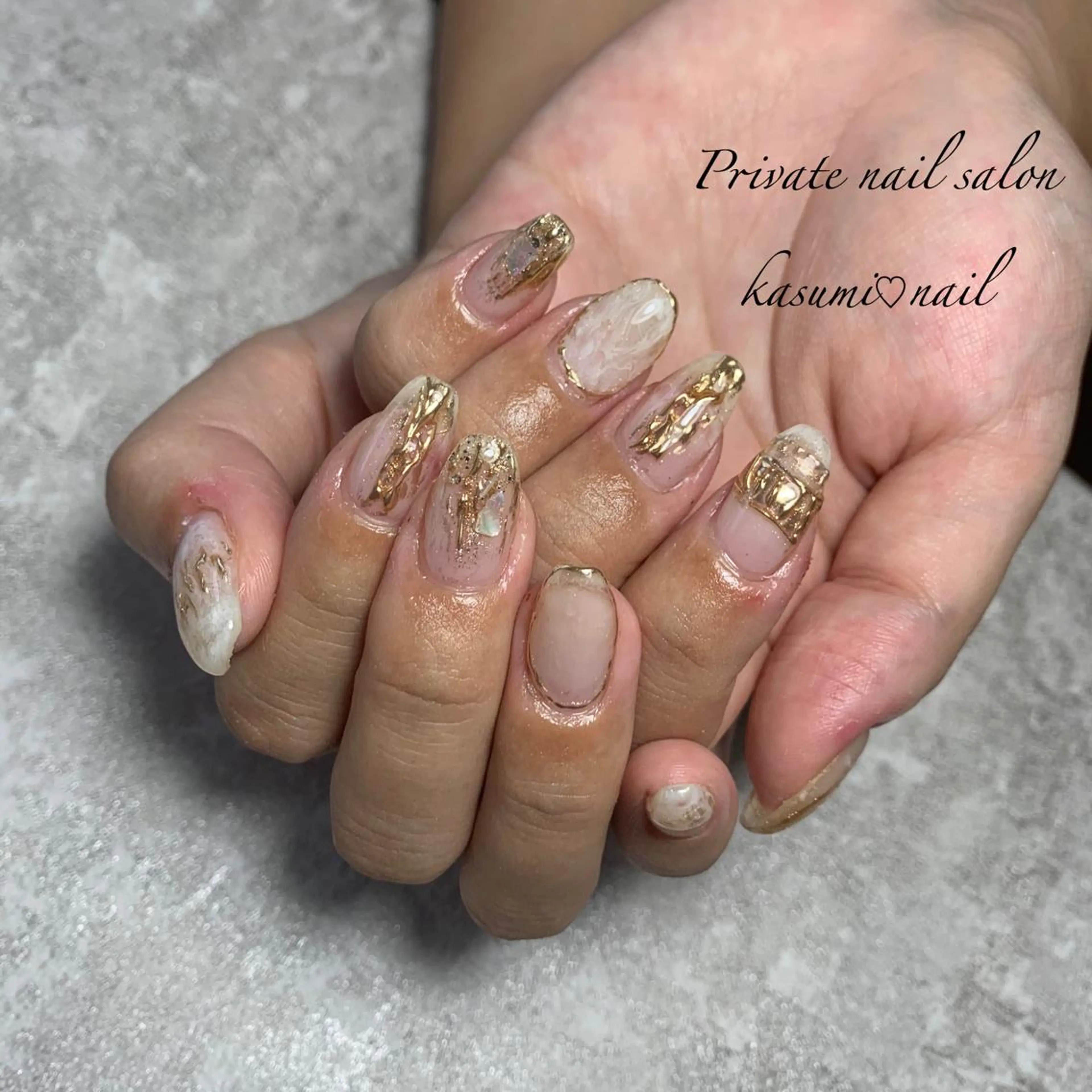 ネイル アートネイル フットネイル ジェルネイル マグネットネイル 大理石ネイル(マーブル) KASUMI♡ Nailのネイルデザイン