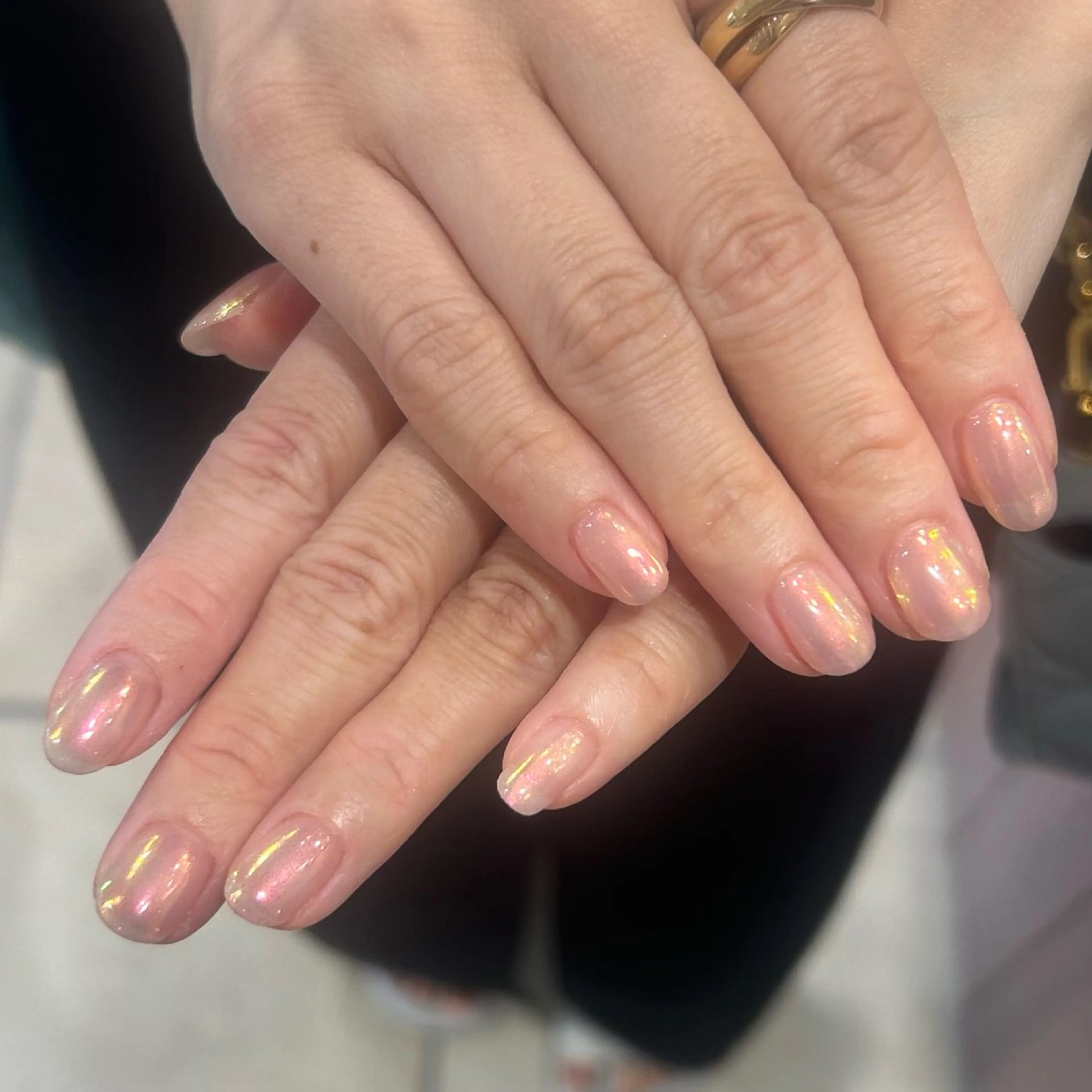 ネイル クリアネイル ミラーネイル ピンク She nail TAKENAKAのネイルデザイン