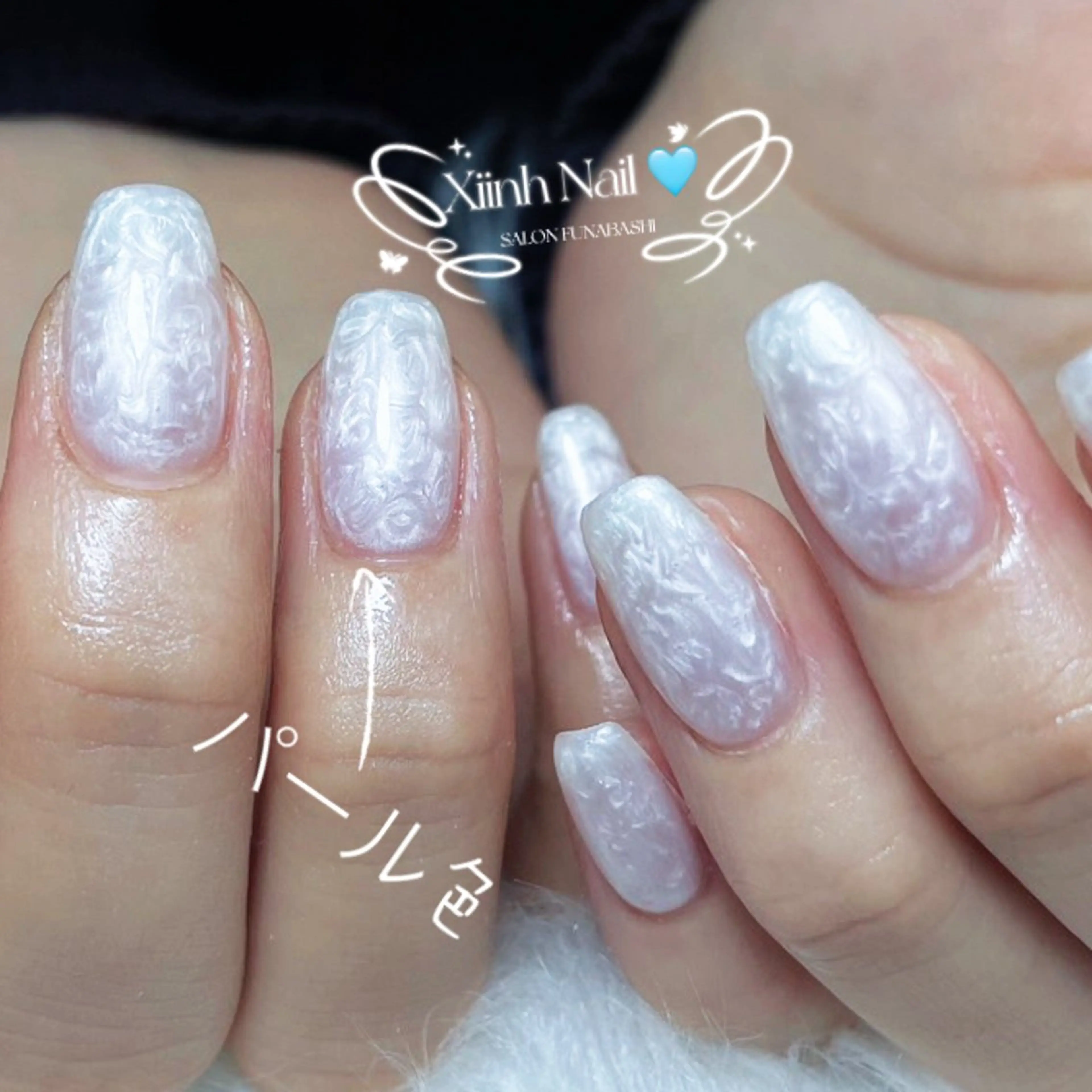 ネイル チークネイル 桜ネイル 長さ出し フットネイル ジェルネイル ハンドネイル XIINH NAIL SALONのネイルデザイン