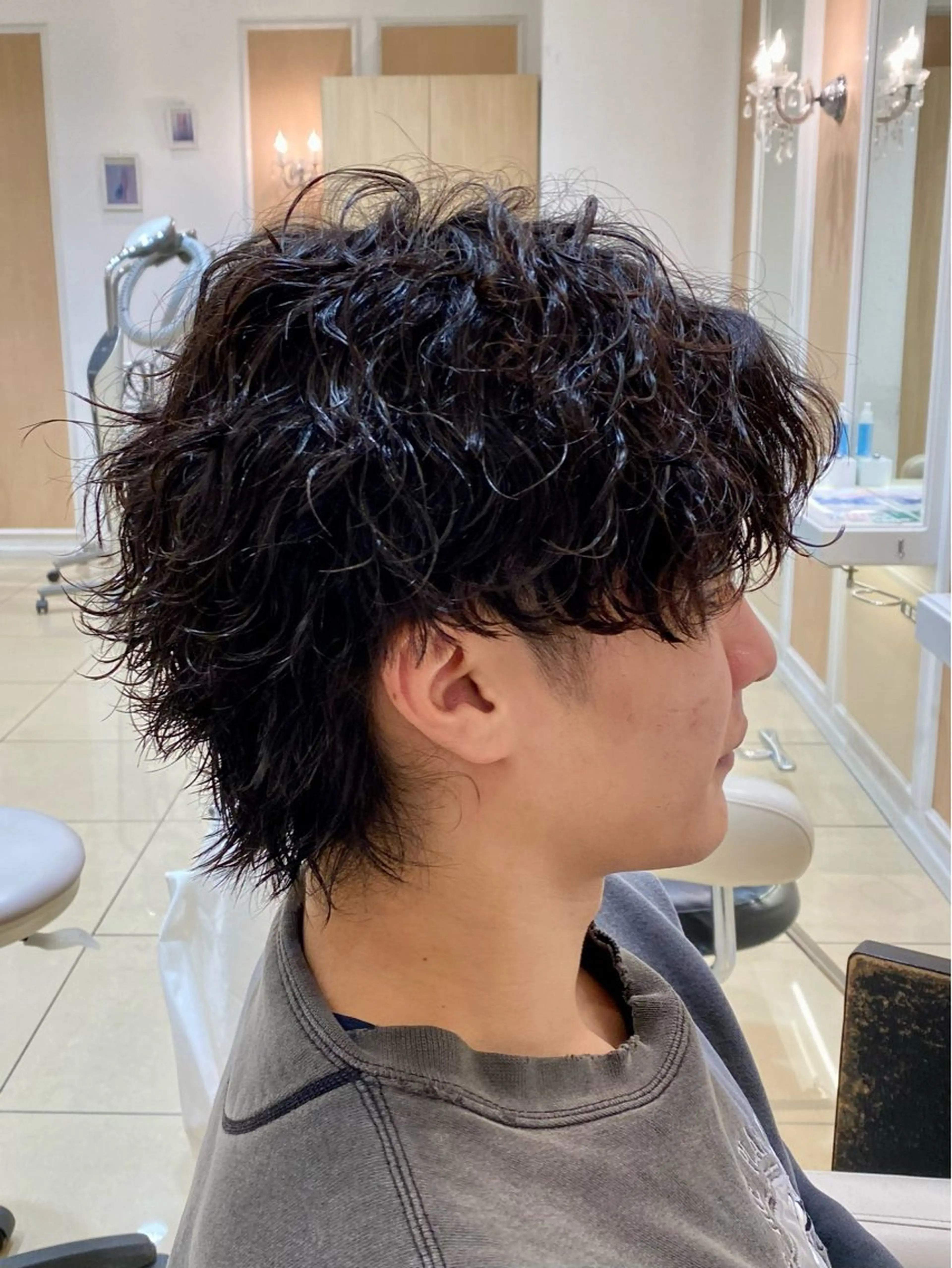 ショート パーマ メンズ カット パーマ メンズ特化型美容師 栗山勇人のヘアスタイル