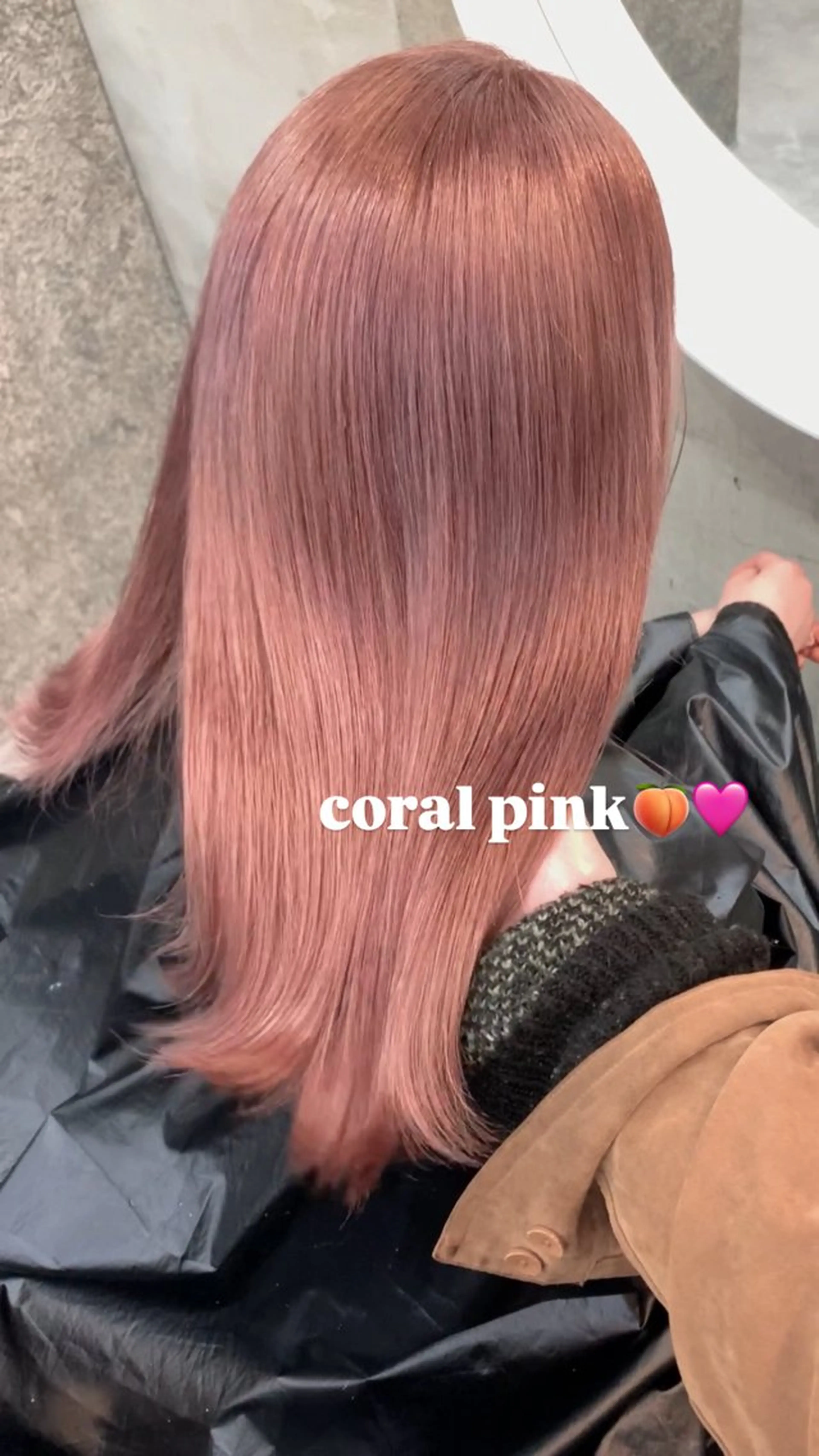 ロング カラー ブリーチ オレンジ ピンクカラー メンズ特化型美容師 ‪‪★あおいのヘアスタイル