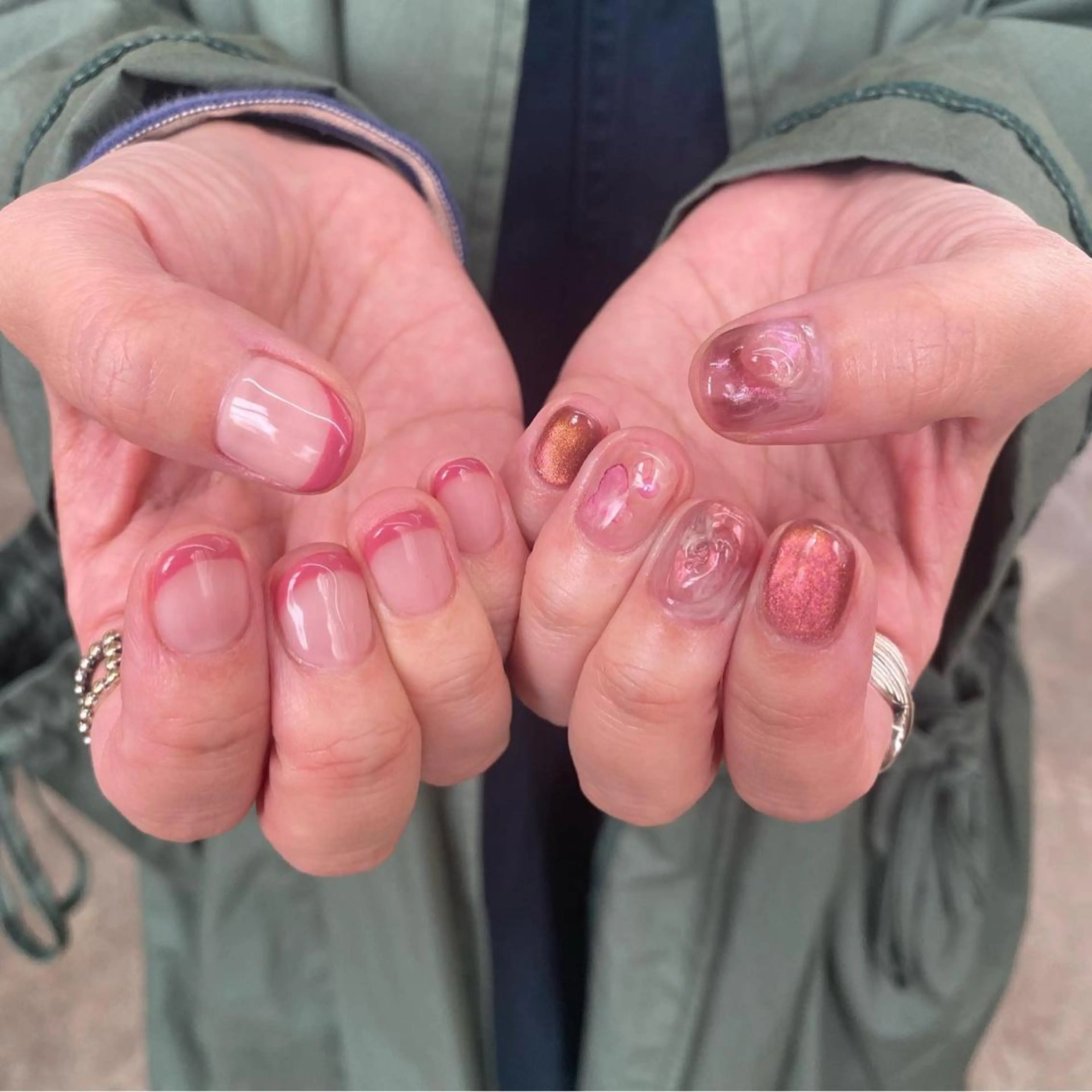 ネイル ピンク ハンドネイル nable.所属・栗林 実莉のネイルデザイン