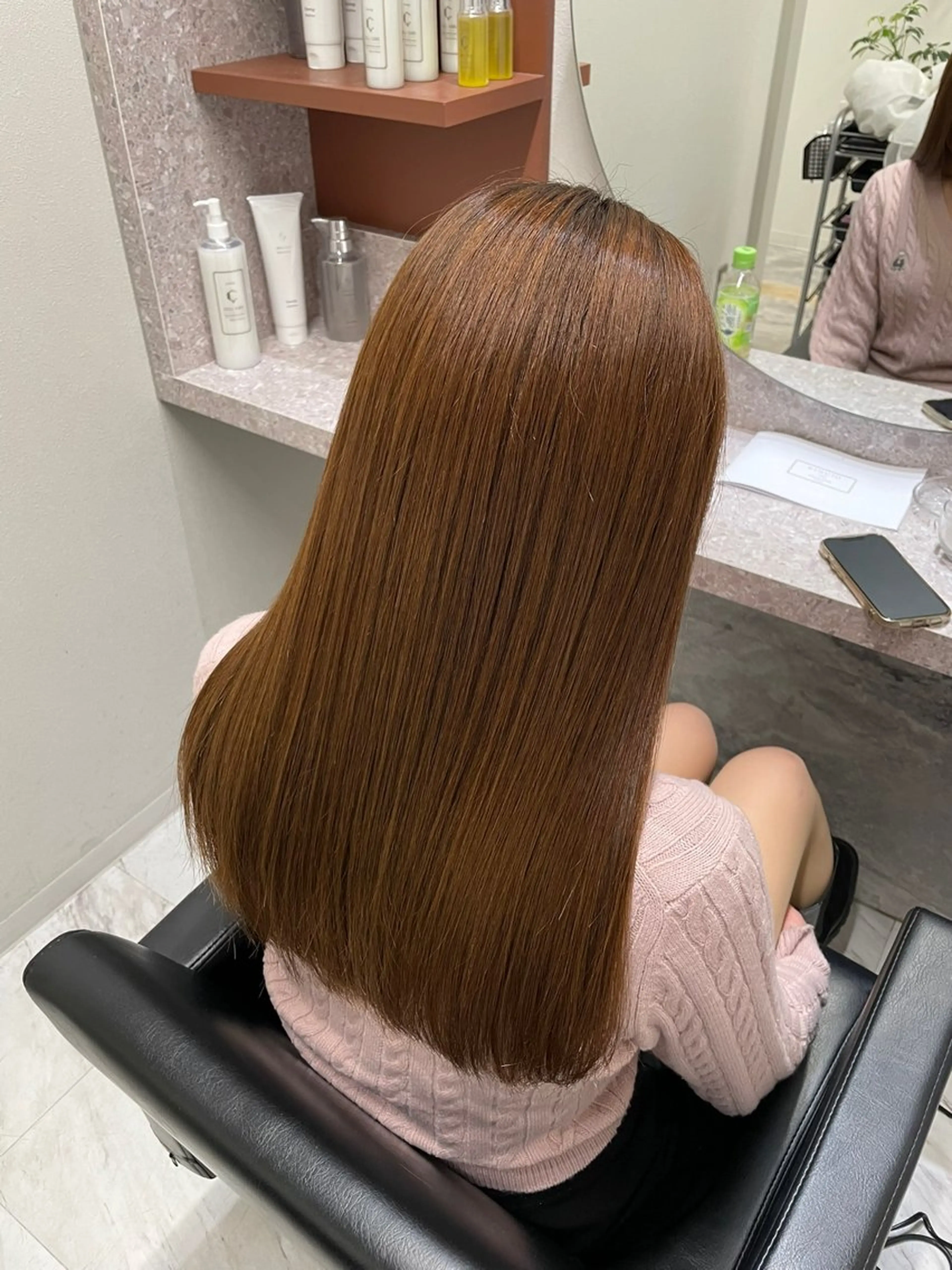 ロング 縮毛矯正 トリートメント 濱田 瑠奈のヘアスタイル