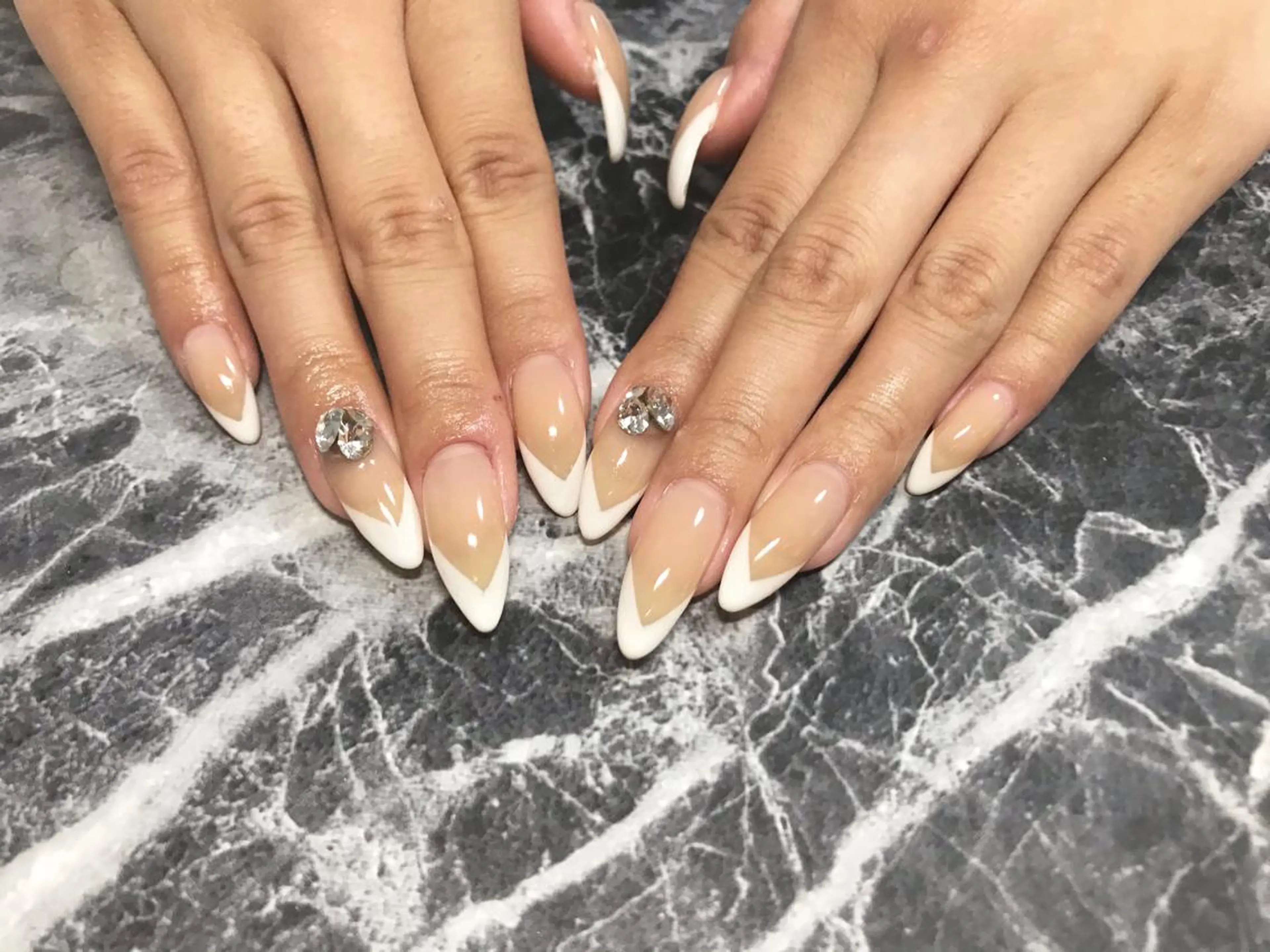 ネイル フットネイル フレンチネイル ニュアンスネイル シンプルネイル 春ネイル ネイル フフラ所属・nail fufla ♡yamane♡のネイルデザイン