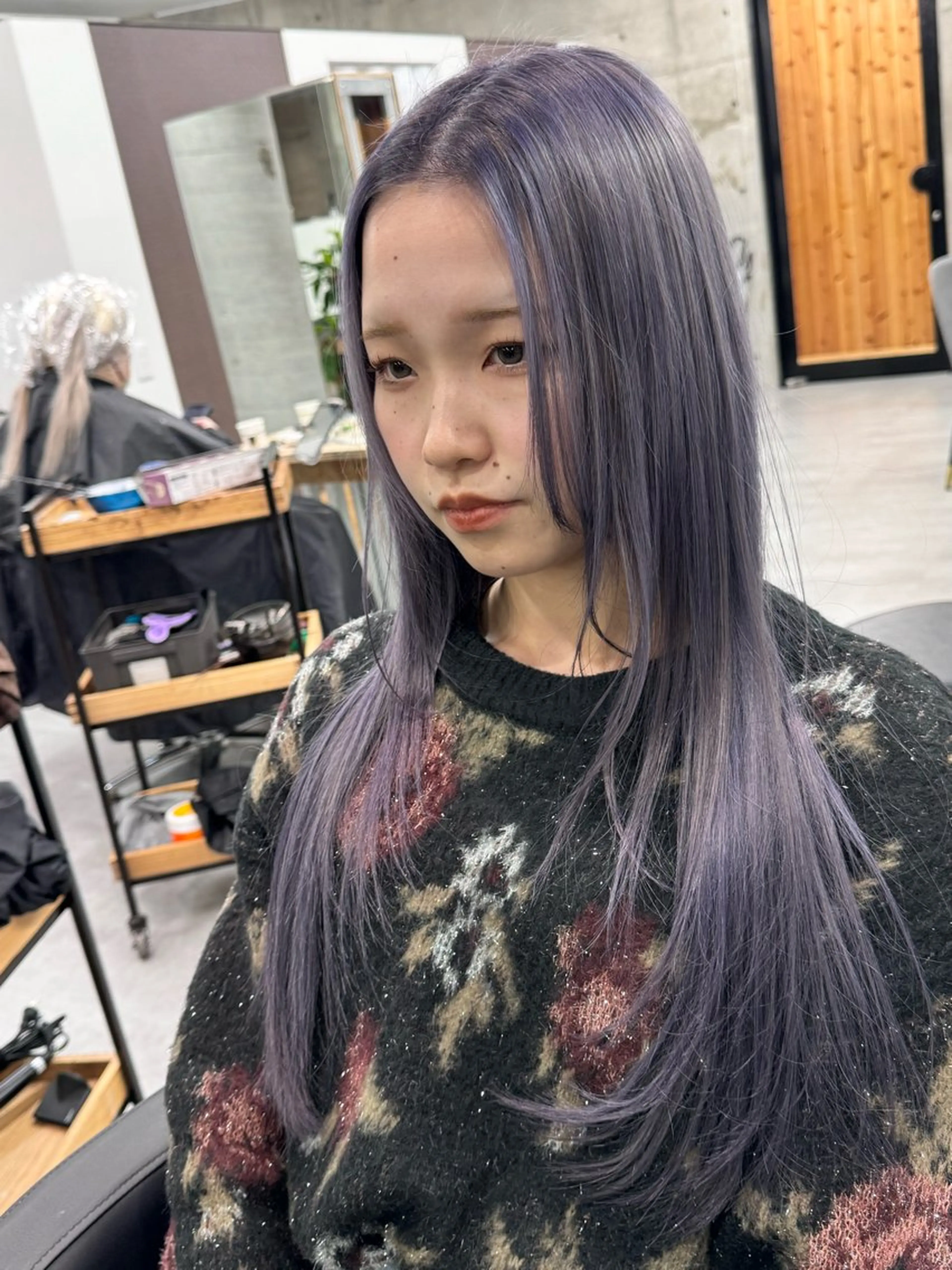 ロング カラー パープルカラー ヘアカラー トリートメント 艶髪✨ブリーチ職人 井手正康のヘアスタイル